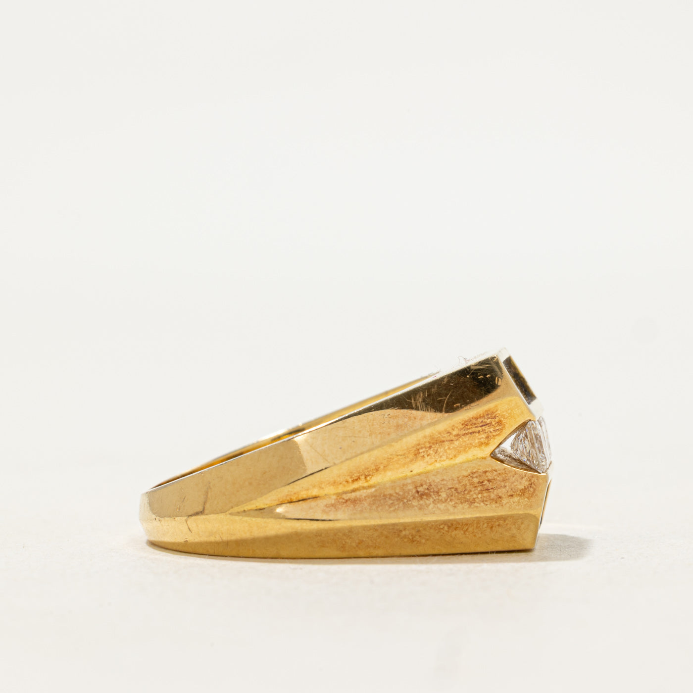 Diamond & Black Onyx Inlay 18k Ring | 0.66ctw, 1.6ctw | SZ 10.25 |