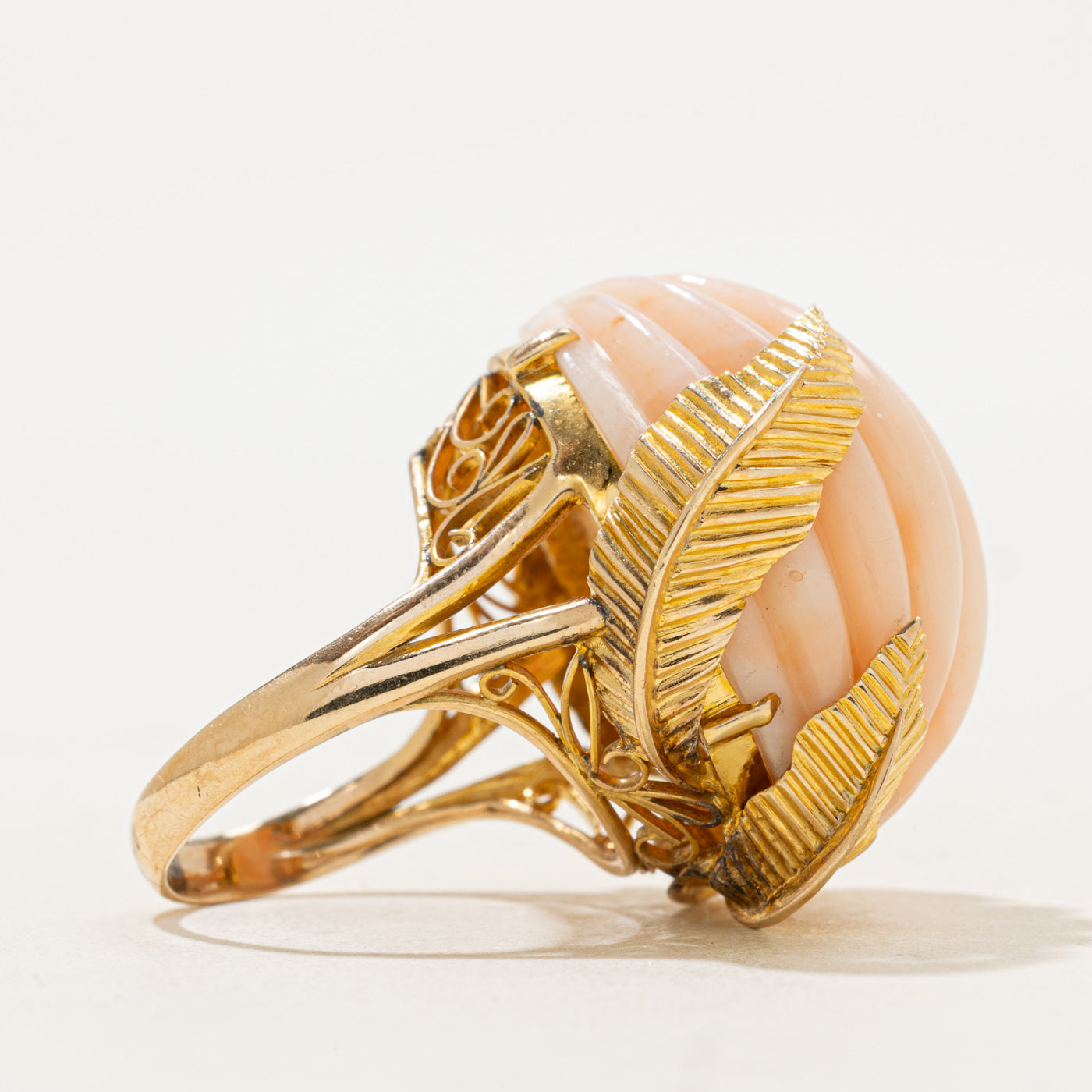 Pink Coral Cocktail Ring | 43.00ct | SZ 5.25 |