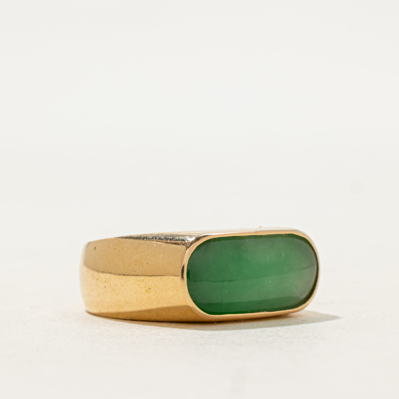 18K Jadeite Signet Ring | 2.50ct | SZ 7.5 |