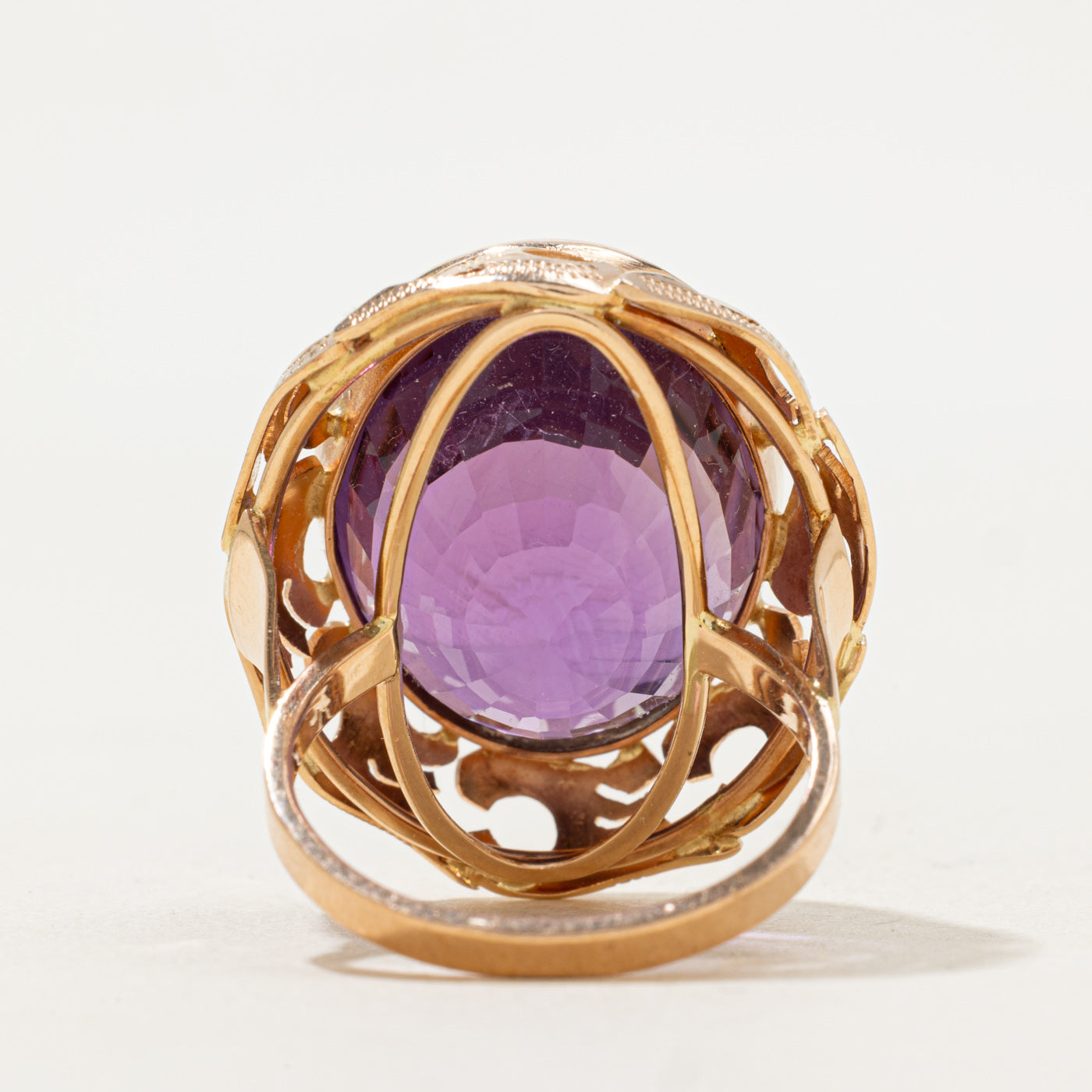 Bague cocktail en améthyste | 25,00 ct | Taille 7,75 |