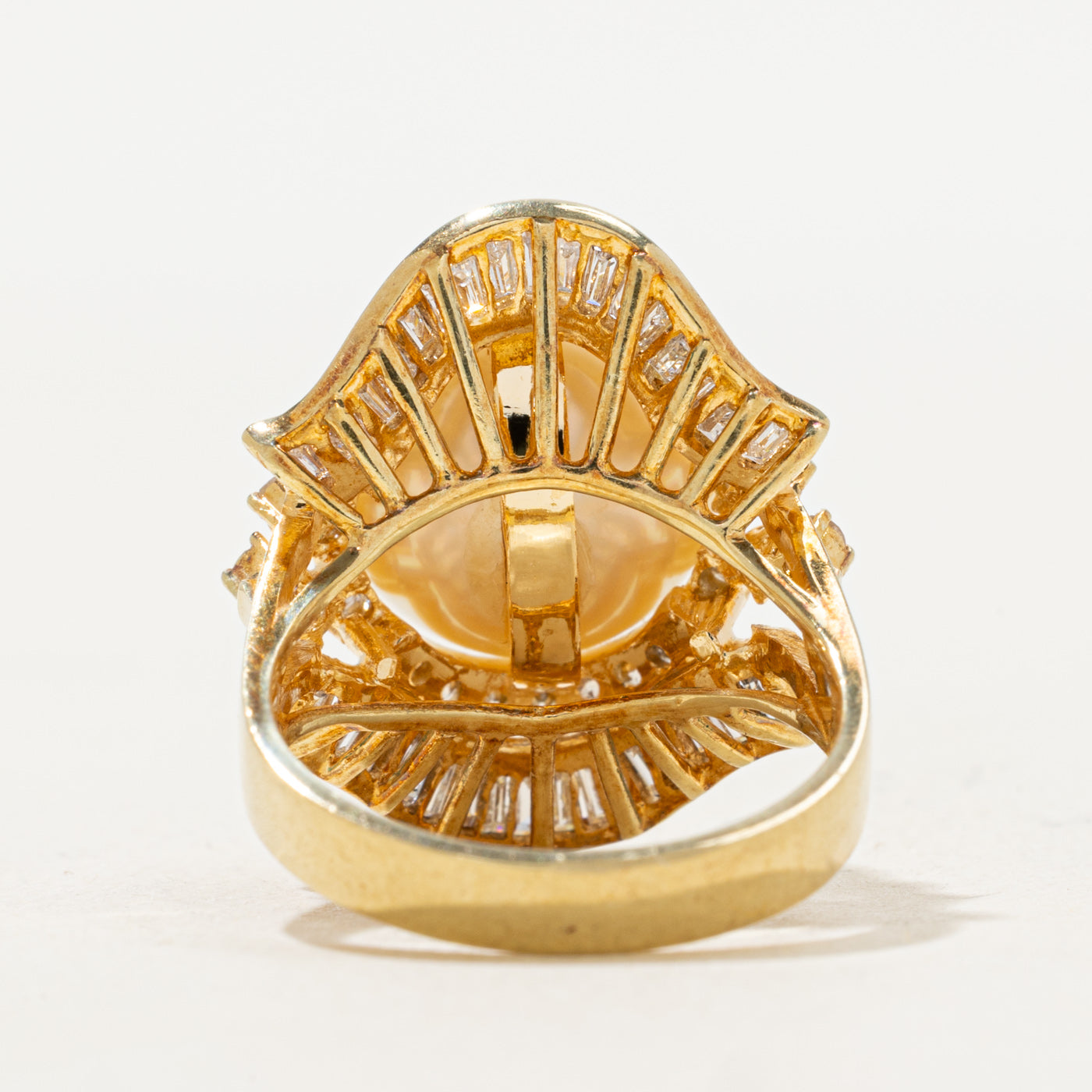 Pearl & Diamond Cocktail Ring | 12.00ct, 1.34ctw | SZ 6 |