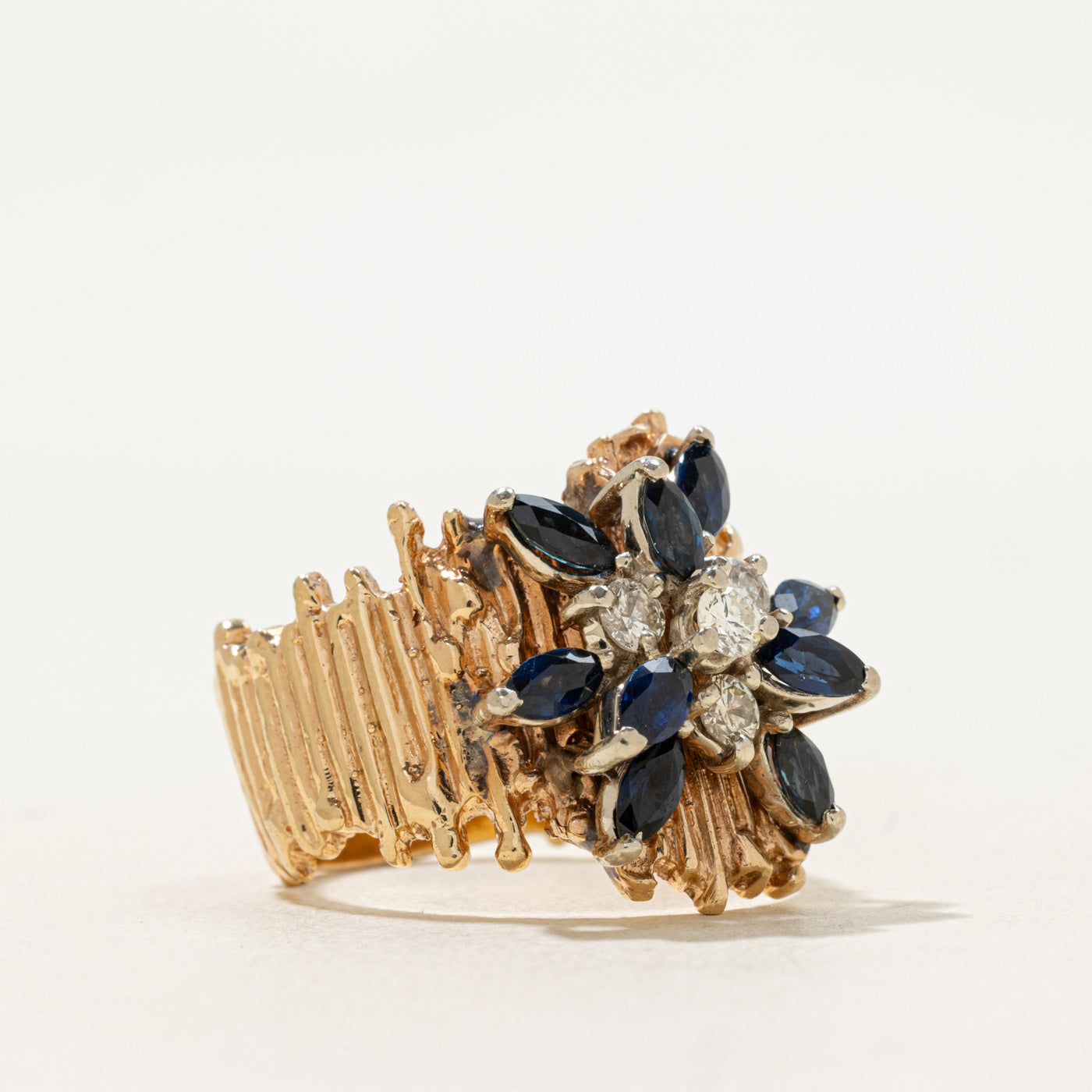 Sapphire & Diamond Cocktail Ring | 1.25ctw, 0.40ctw | SZ 8.75 |