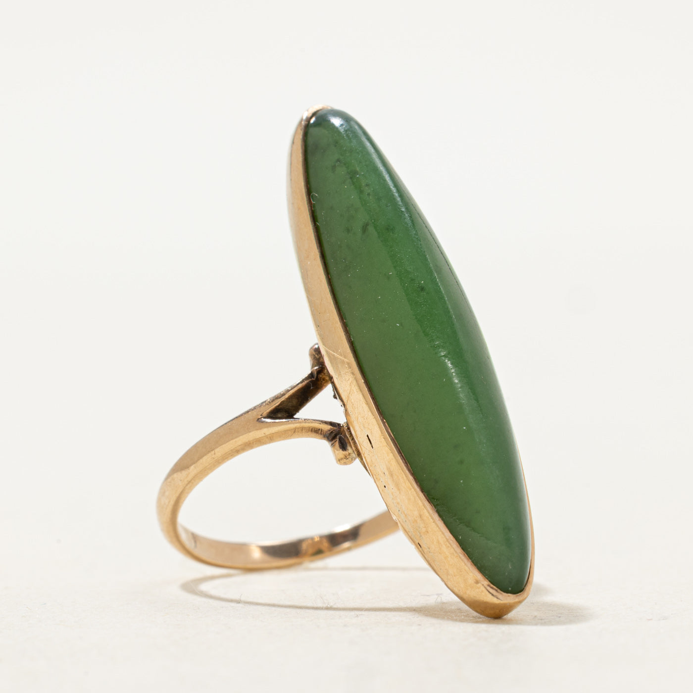 Nephrite Jade Cocktail Ring | 11.50ct | SZ 7.75 |