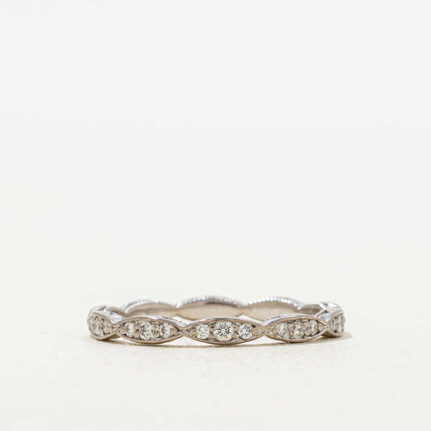 'Tacori' Sculpted Crescent Diamond Eternity Band | 0.30 ctw | 2.2mm | SZ 6.5 |