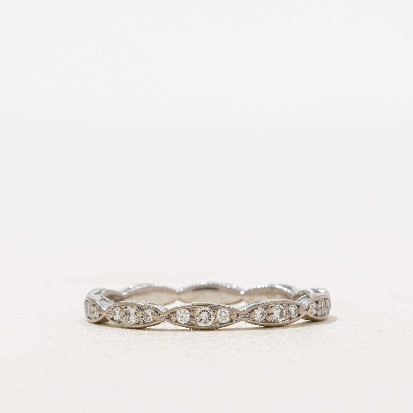 'Tacori' Sculpted Crescent Diamond Eternity Band | 0.30 ctw | 2.2mm | SZ 6.5 |