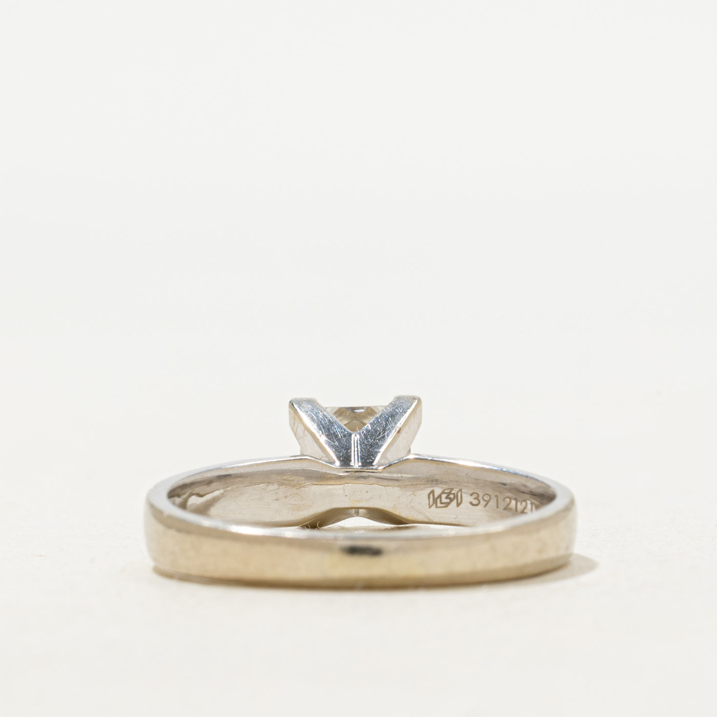 Bague solitaire diamant taille princesse GIA | 1,01 ct VS1 H | Taille 6,25 |