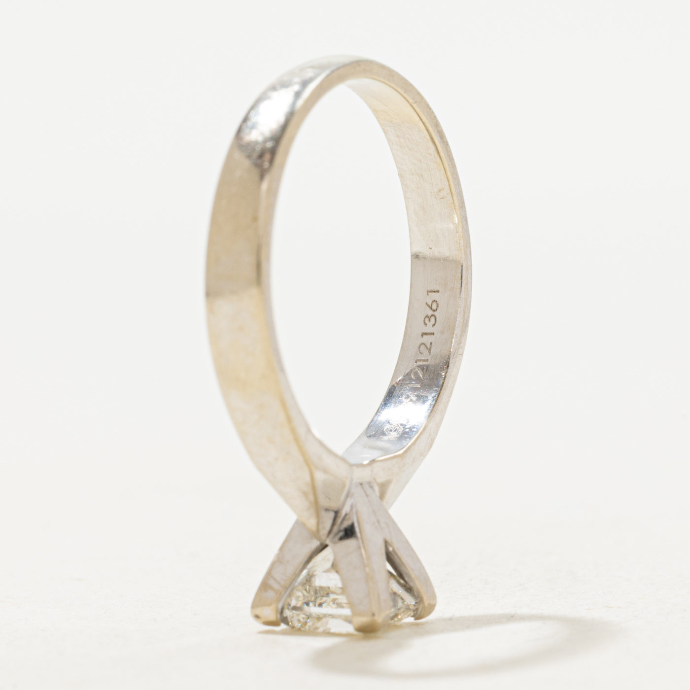 Bague solitaire diamant taille princesse GIA | 1,01 ct VS1 H | Taille 6,25 |