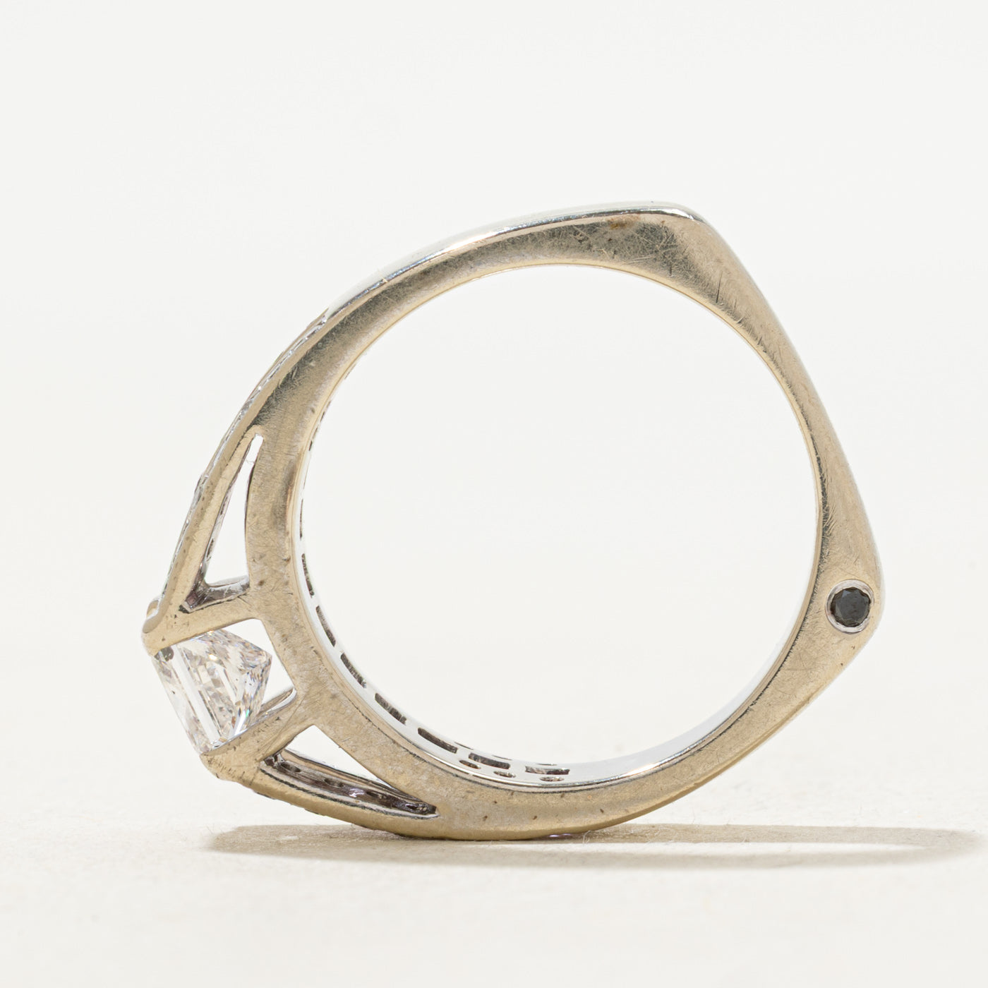 High Set Diamond & Sapphire Engagement Ring | 0.92 ctw, SZ 7 |