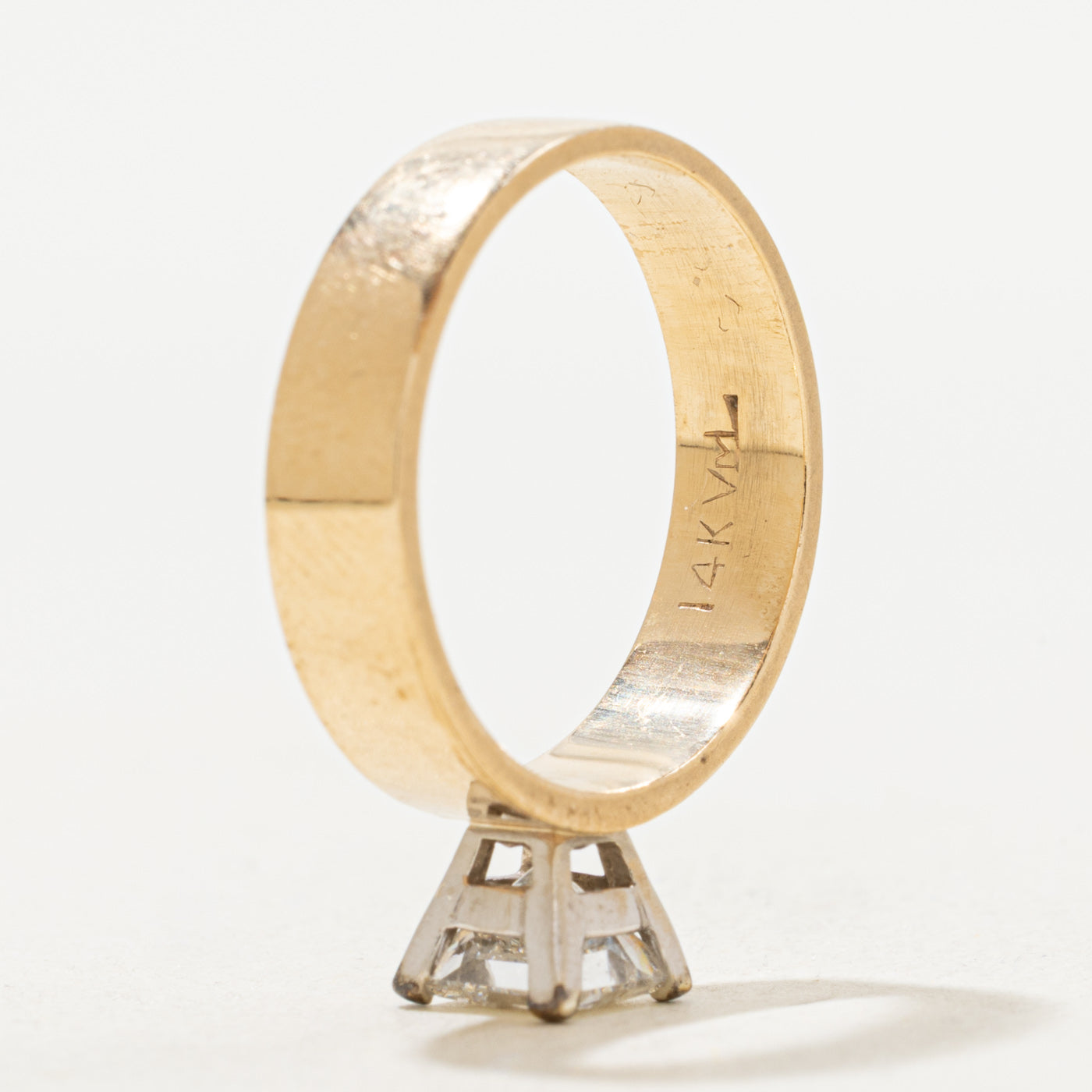 Bague de fiançailles solitaire en diamant taille princesse | 0,82 ct | Taille 6,5 |