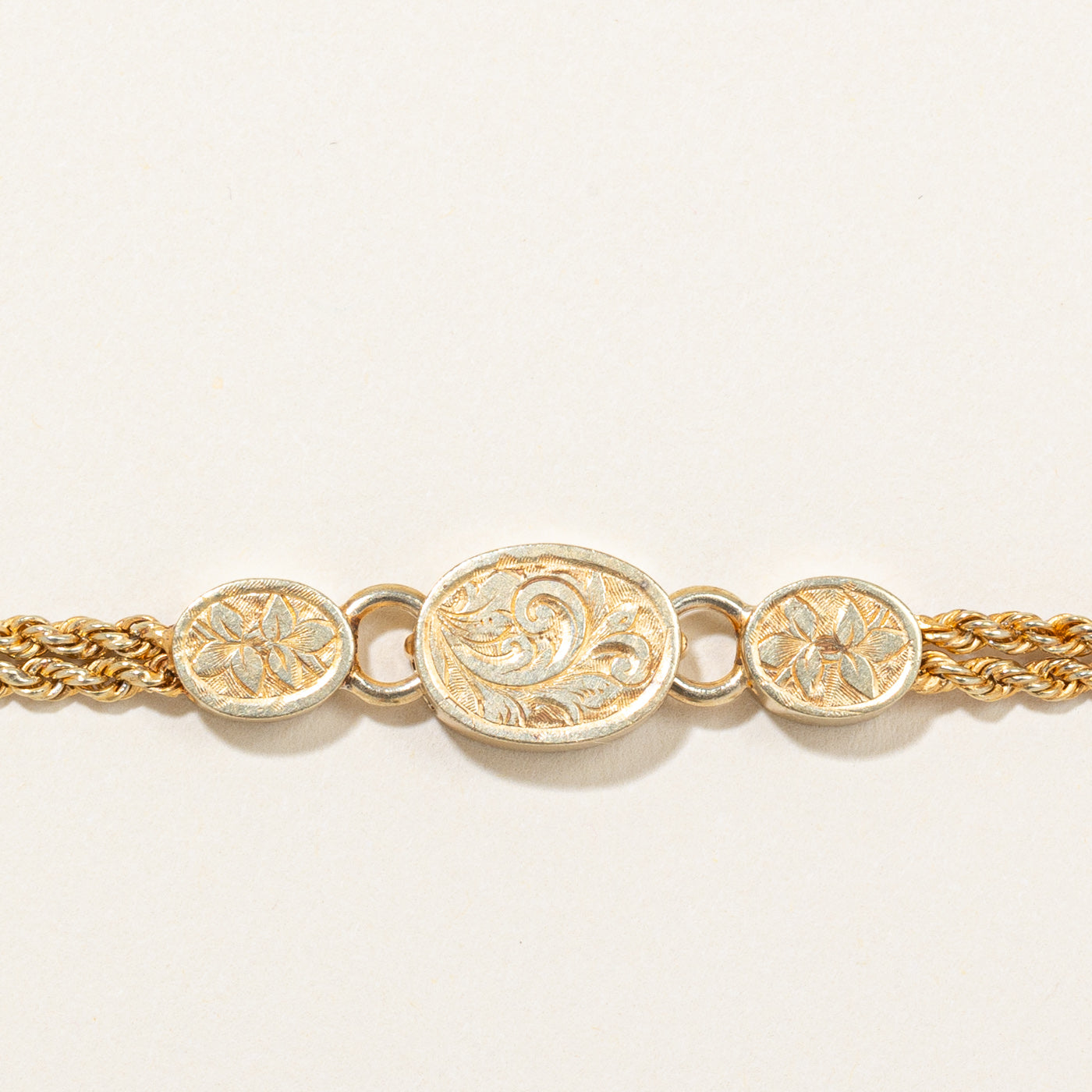15k Yellow Gold Rope Chain Bracelet | 8" |