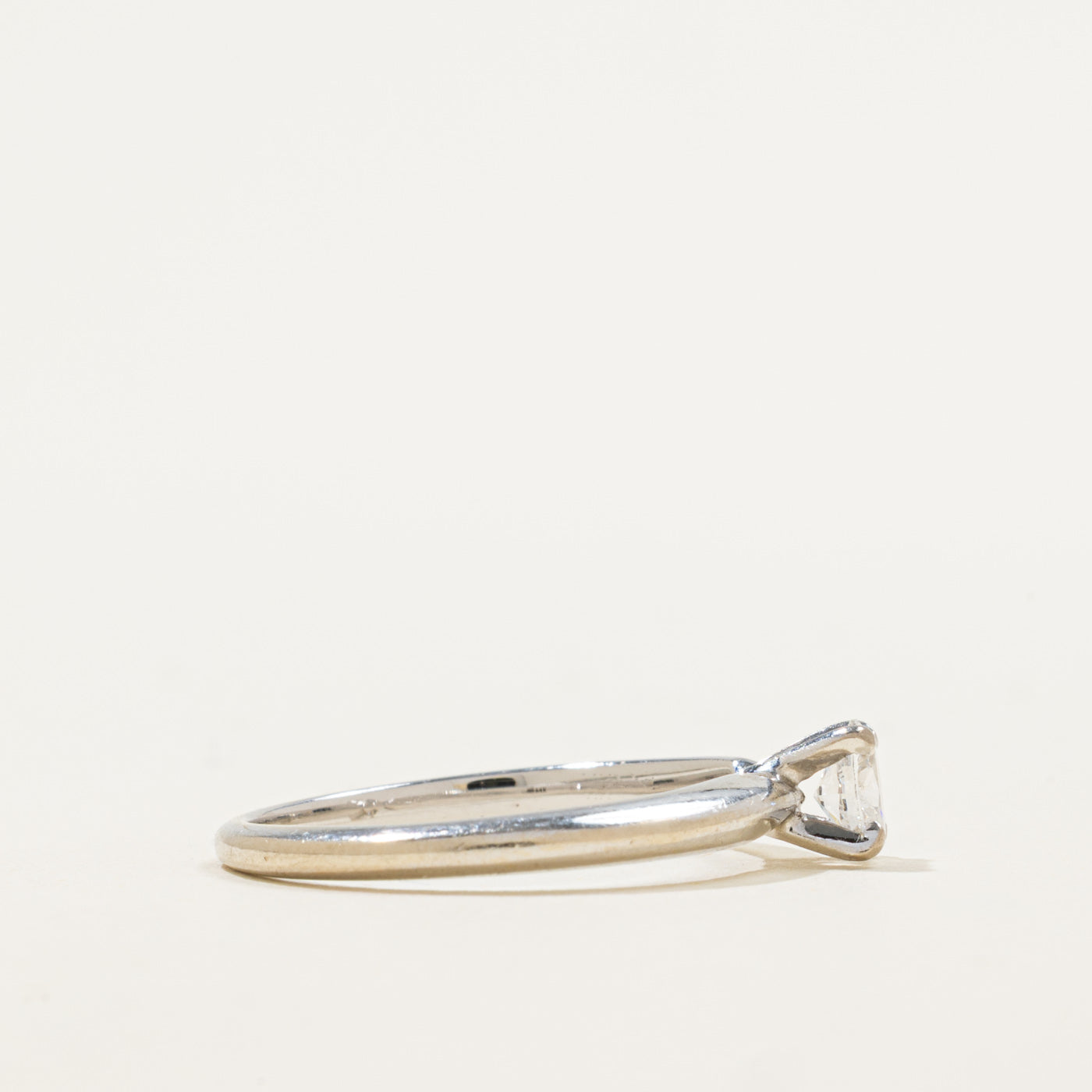 Bague solitaire en diamant ovale | 0,30 ct | Taille 6,75 |