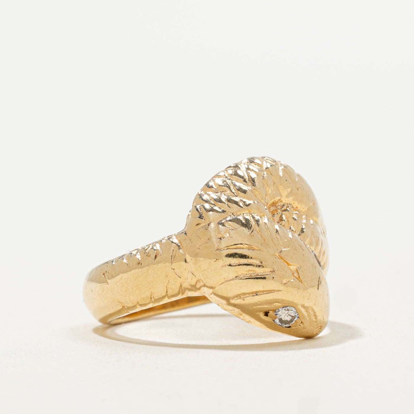 1920s Diamond Eyed Snake Ring | 0.08ctw | SZ 5.5 |