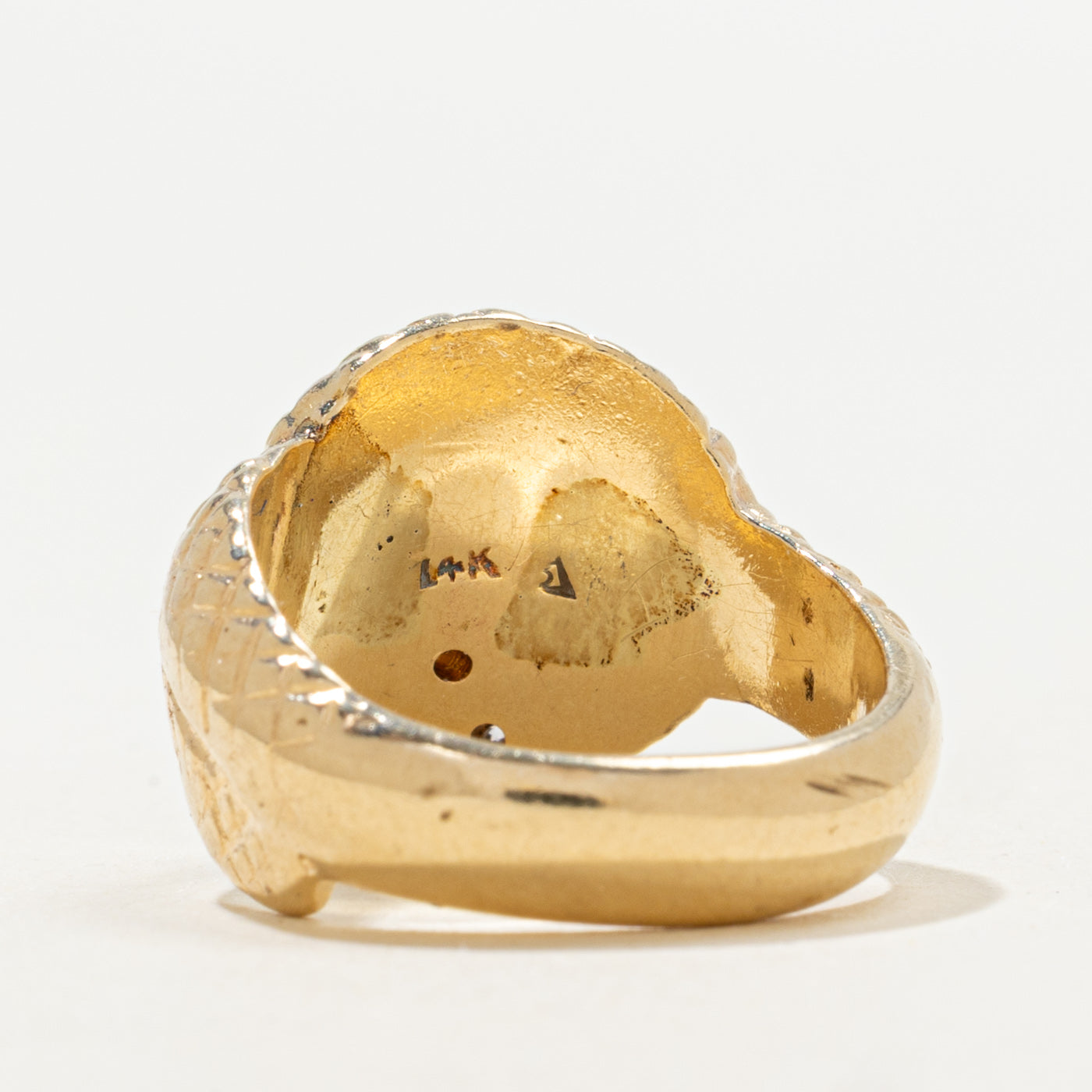 Bague serpent aux yeux de diamant des années 1920 | 0,08 ct | Taille 5,5 |