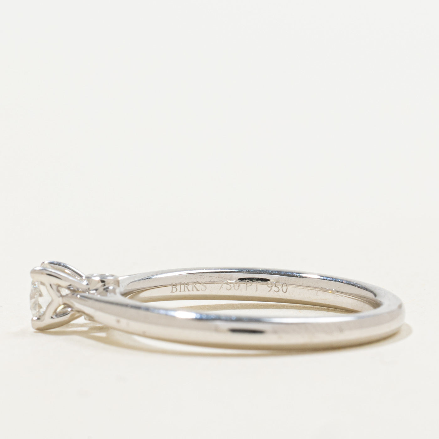 Bague de fiançailles solitaire en diamant Birks | 0,33 ct | Taille 6,5 |