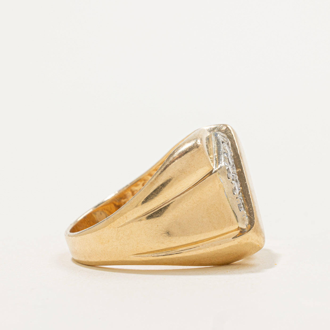 Diamond Cluster Wide Bypass Ring | 0.52ctw | SZ 10.25 |