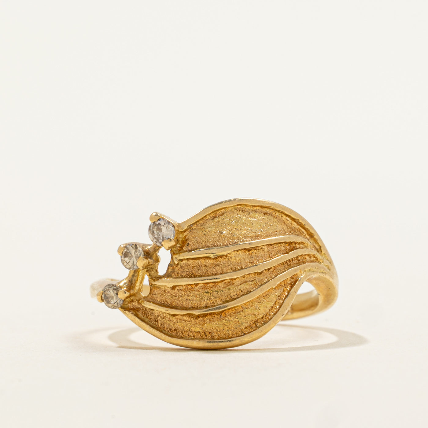 Abstract Three Stone Diamond Ring | 0.09ctw | SZ 5.75 |