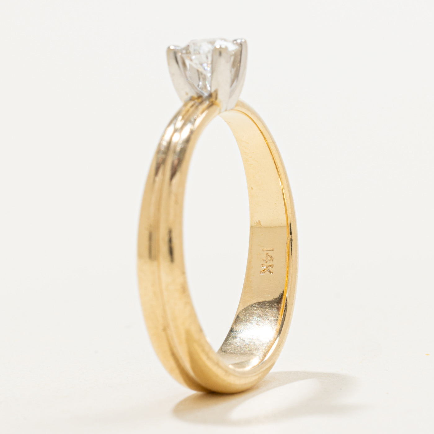 Solitaire Canadian Diamond Engagement Ring | 0.28ct | SZ 6.5 |