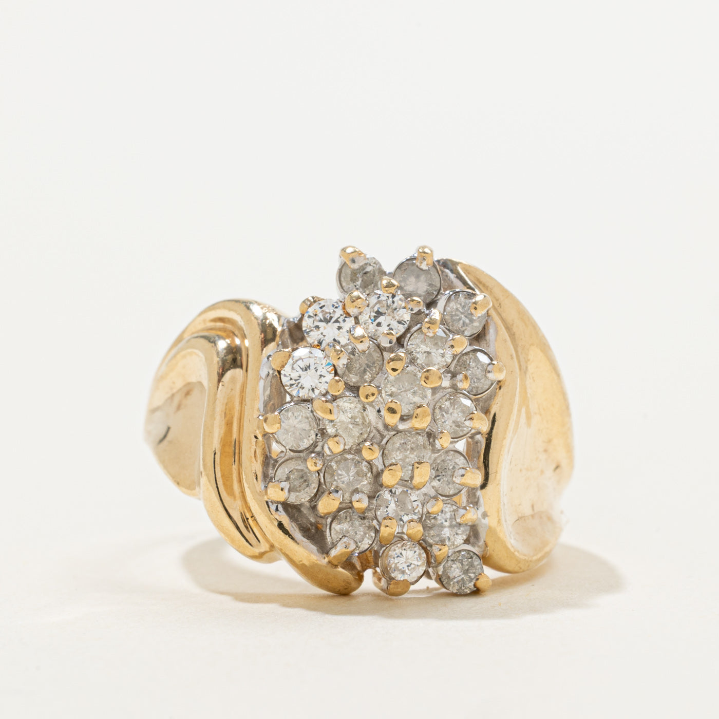 Cascade Diamond Cocktail Ring | 1.00ctw | SZ 8.75 |