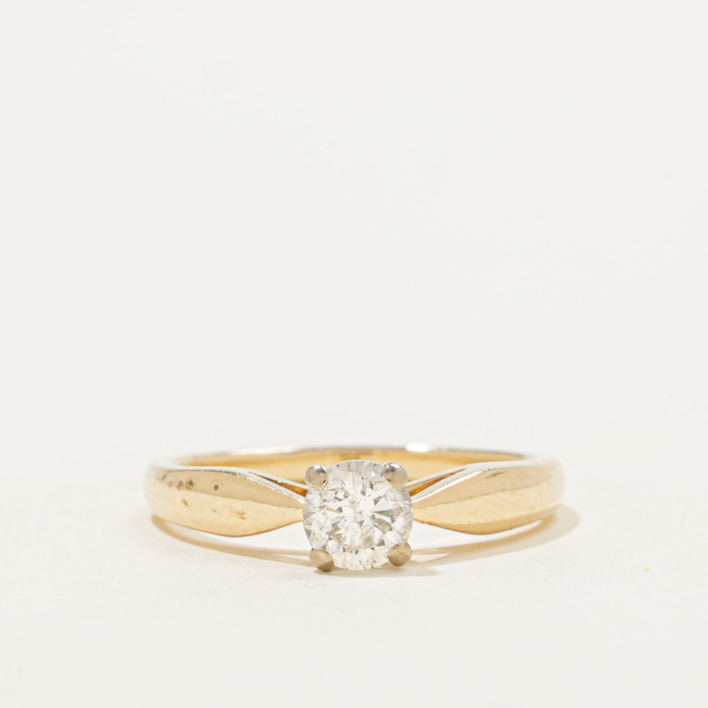 Bague solitaire diamant cathédrale basse | 0,47 ct | Taille 7,25 |