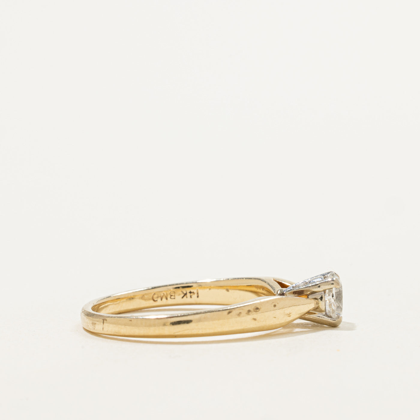 Low Cathedral Solitaire Diamond Ring | 0.47ct | SZ 7.25 |