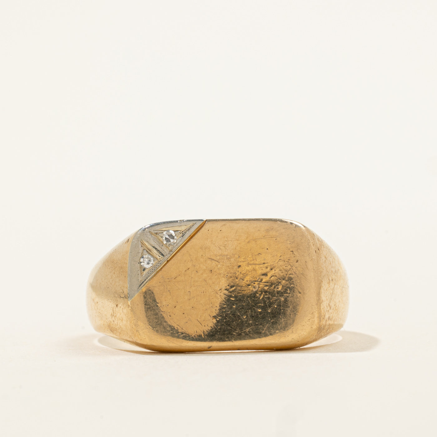 Diamond Signet Ring | 0.02ctw | SZ 11 |