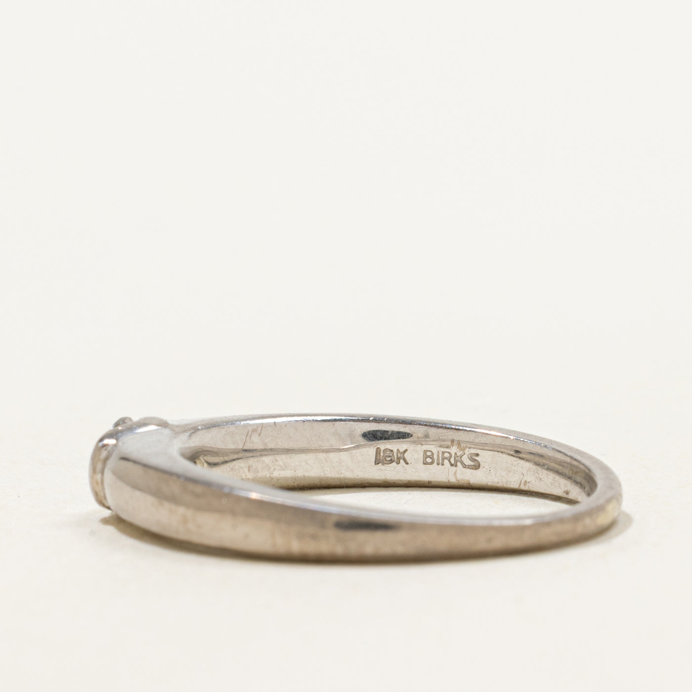 Bague solitaire diamant semi-clos Birks | 0,14 ct | Taille 4,75 |