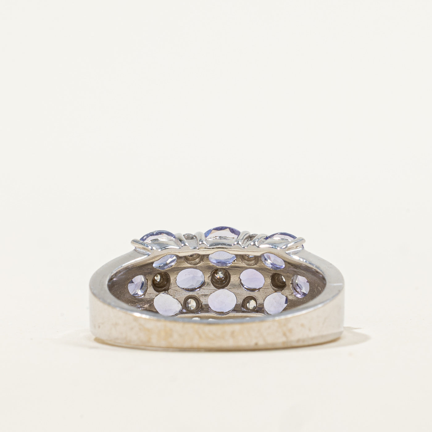 Three Row Tanzanite & Diamond Ring | 1.10ctw, 0.10ctw | SZ 7 |