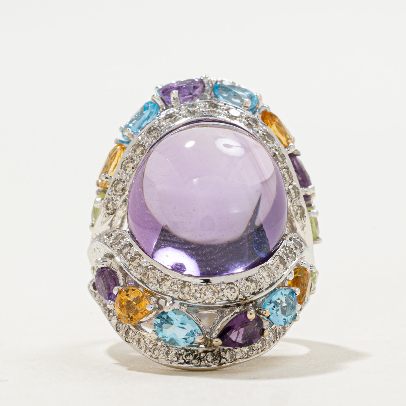 Bague cocktail multi-pierres | 21,54 ct | Taille 7 |
