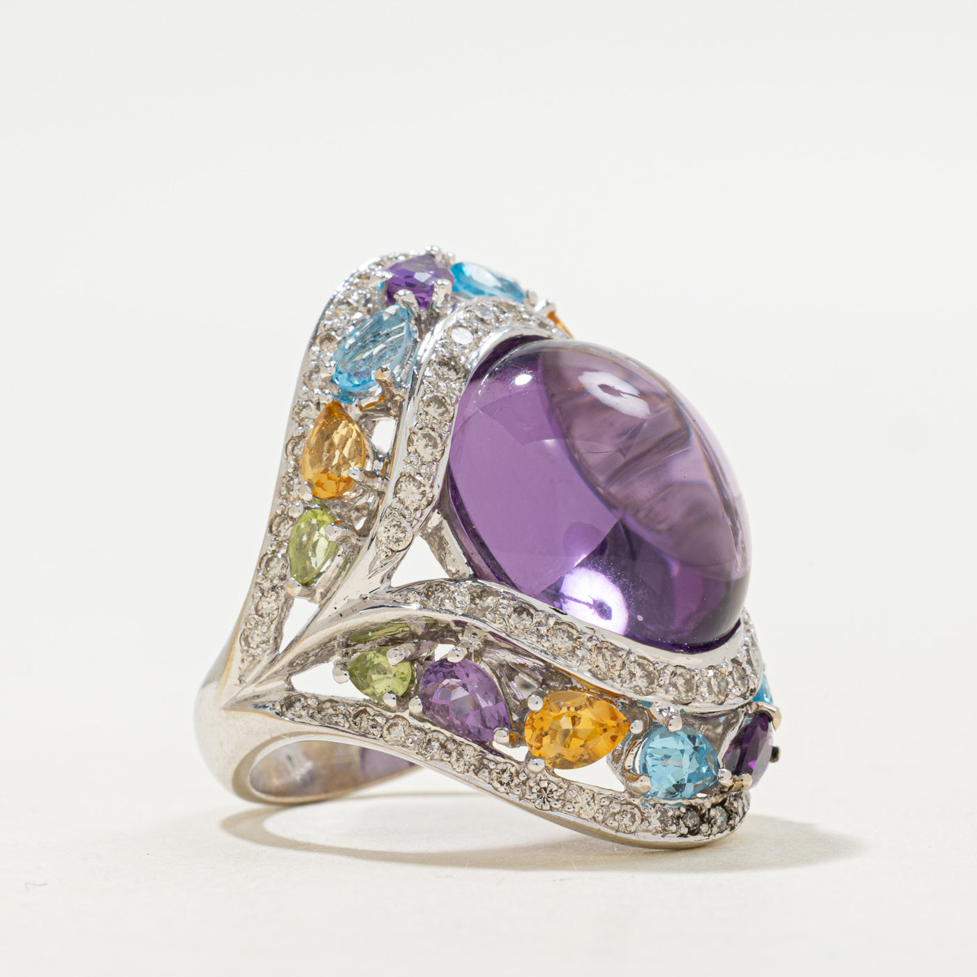 Bague cocktail multi-pierres | 21,54 ct | Taille 7 |