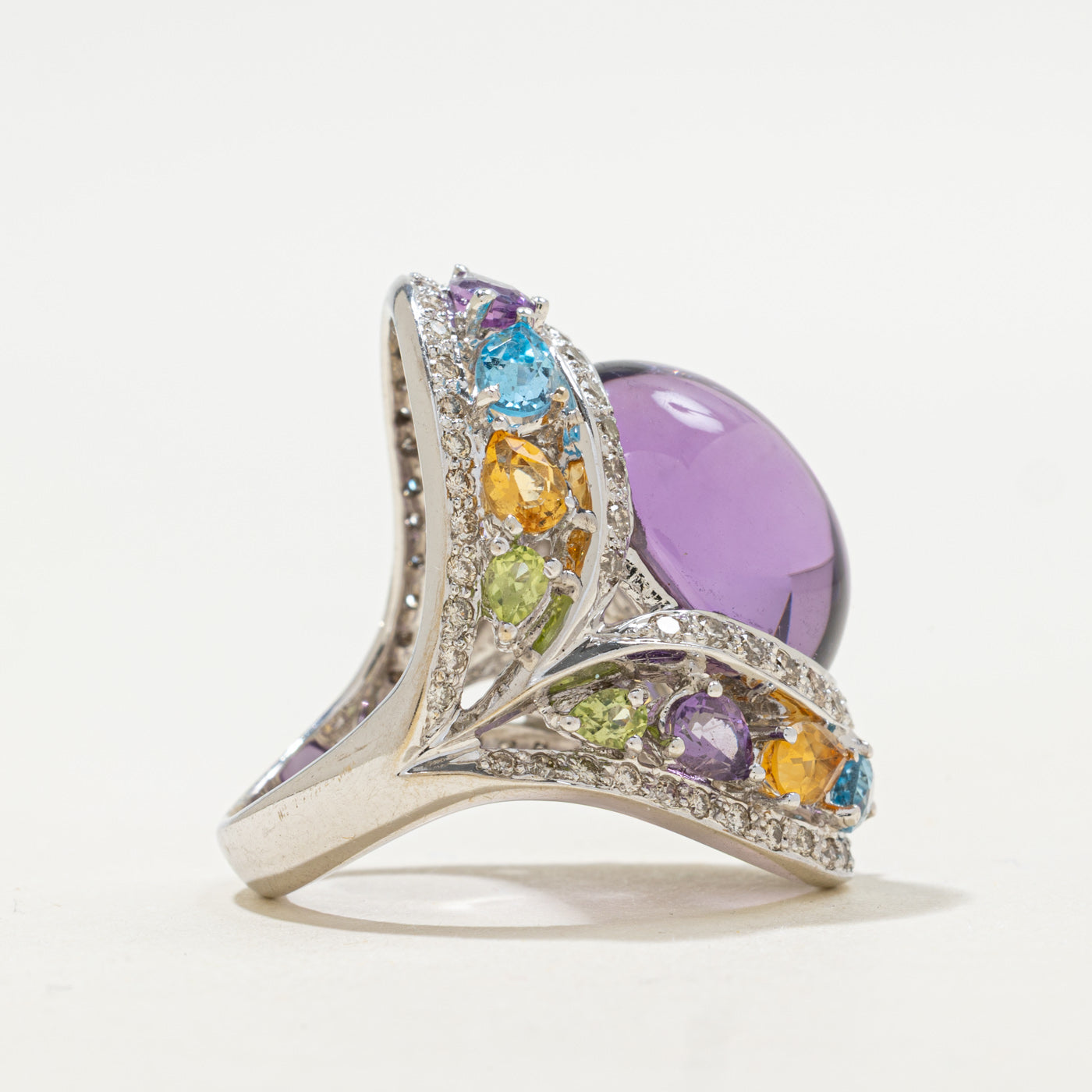 Bague cocktail multi-pierres | 21,54 ct | Taille 7 |