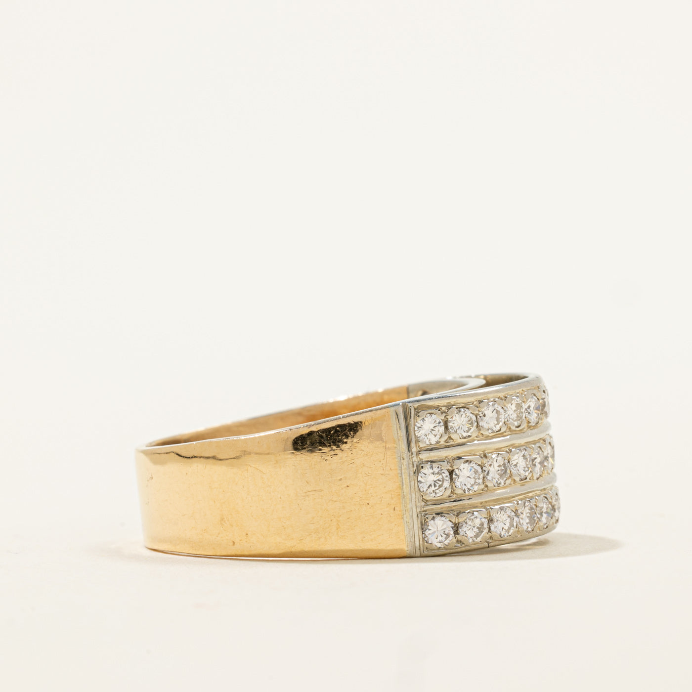Bague sertie de diamants pavés | 1,17 ct | Taille 9,25 |