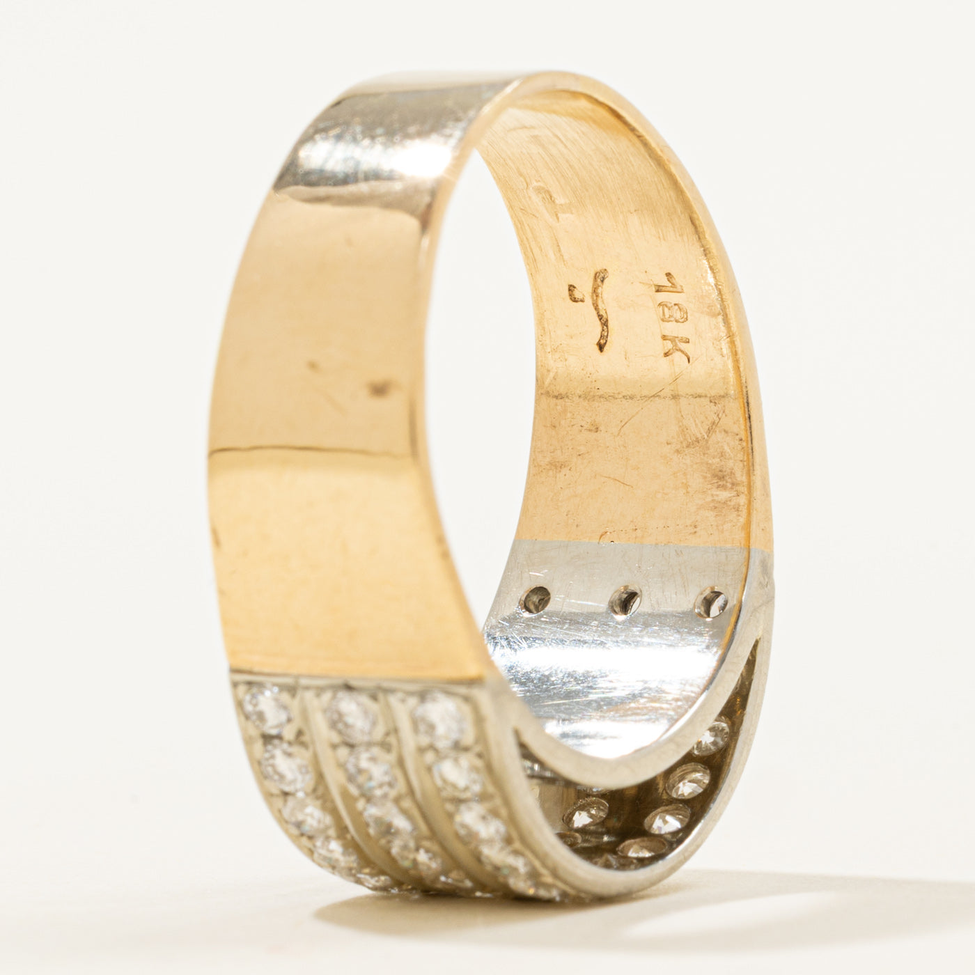 Bague sertie de diamants pavés | 1,17 ct | Taille 9,25 |