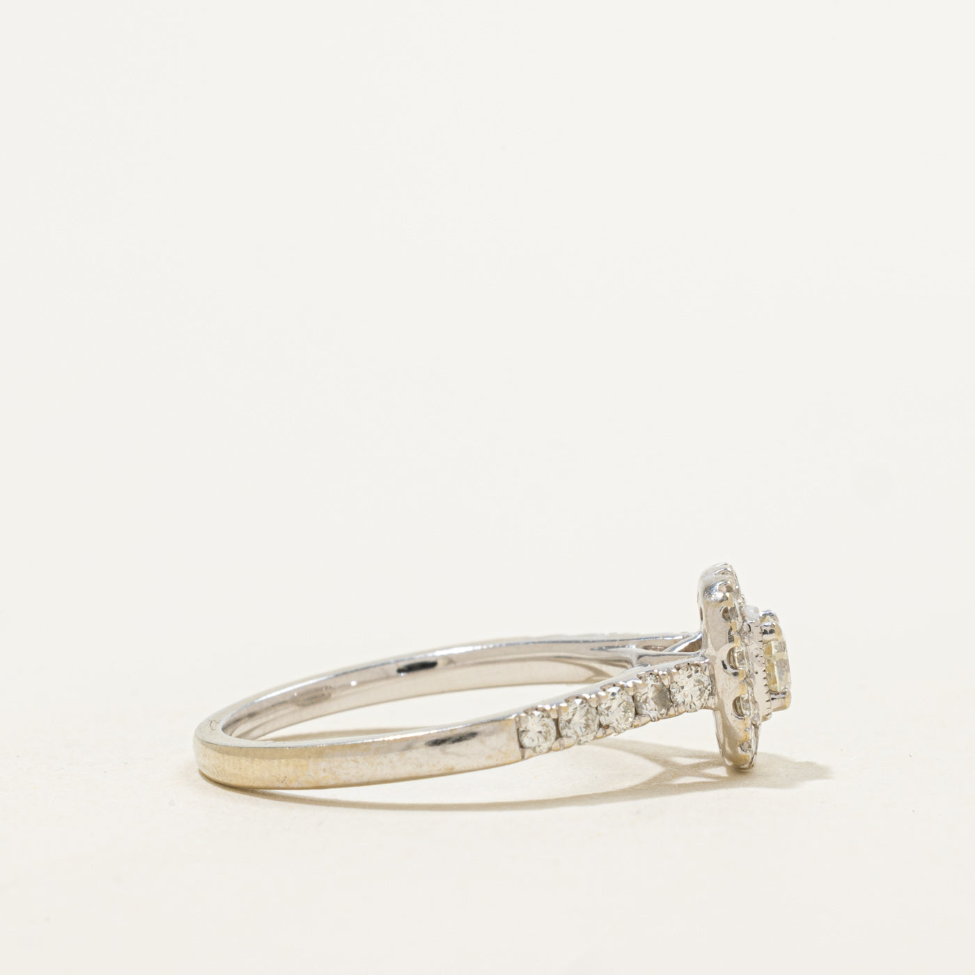 Diamond Halo Engagement 14k Ring | 0.61ctw | SZ 7 |