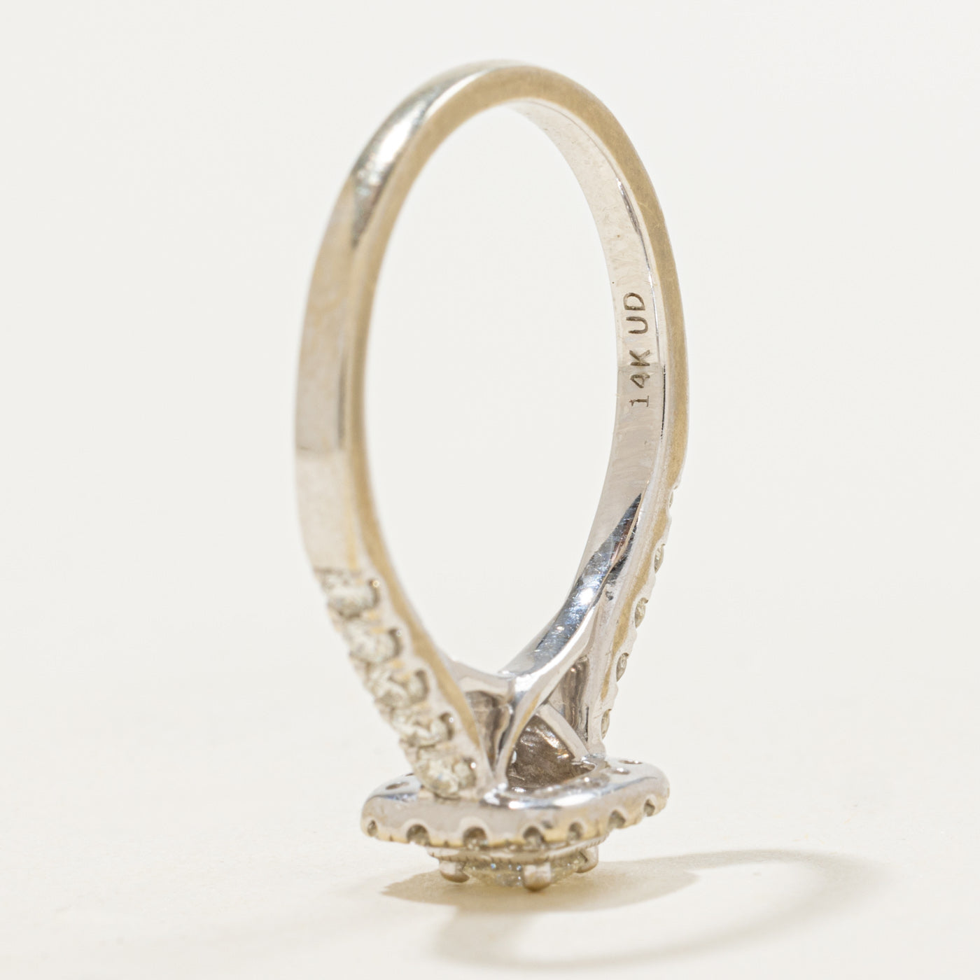 Diamond Halo Engagement 14k Ring | 0.61ctw | SZ 7 |
