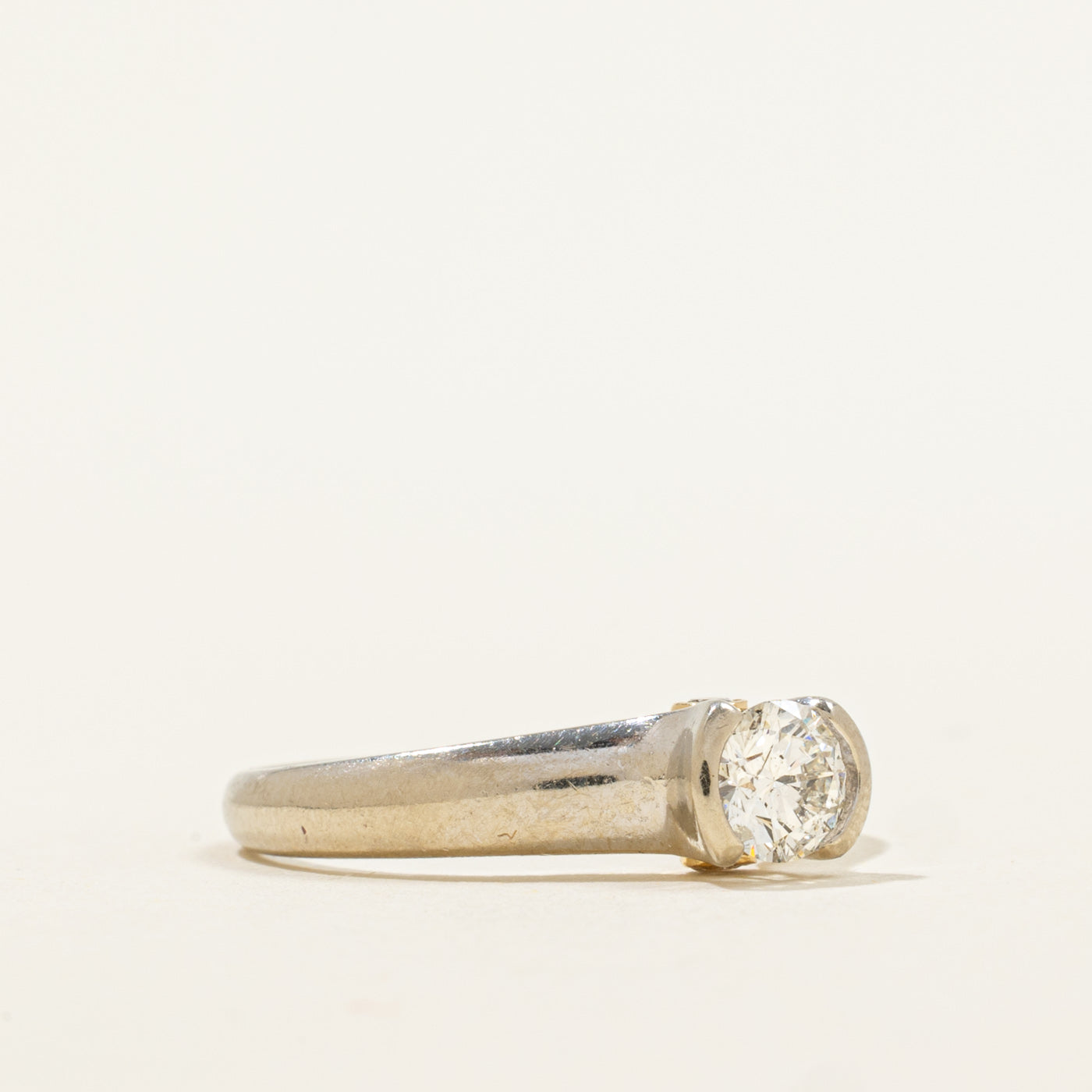Bague solitaire diamant sertie semi-clos | 0,48 ct | Taille 6 |