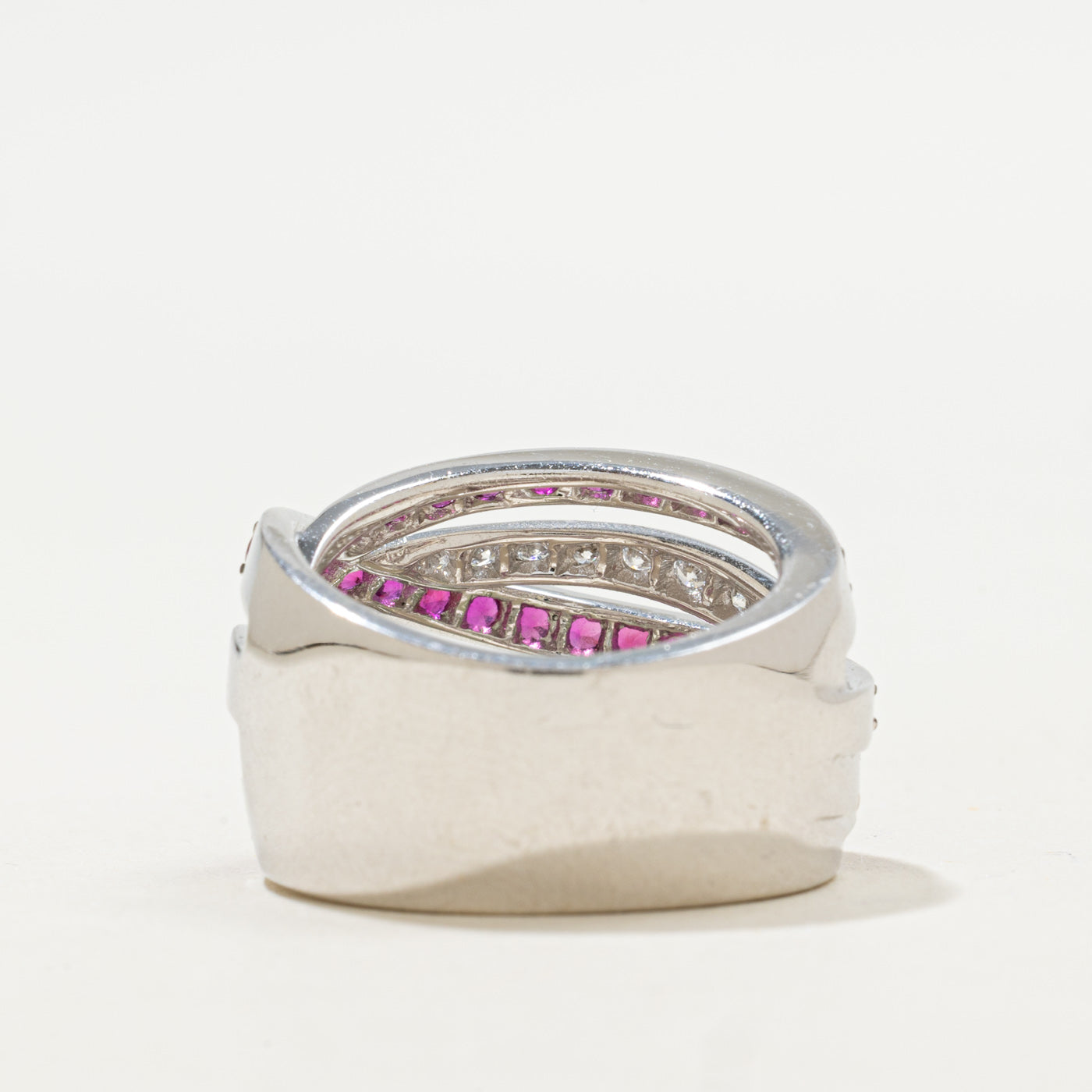 Ruby & Diamond Crossover Ring | 1.65ctw, 0.70ctw | SZ 6.25 |