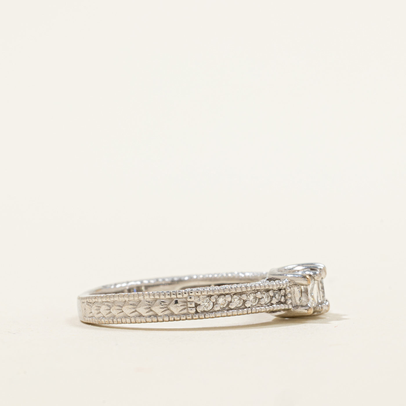 Ornate Diamond Engagement Ring | 0.80ctw | SZ 7.25 |