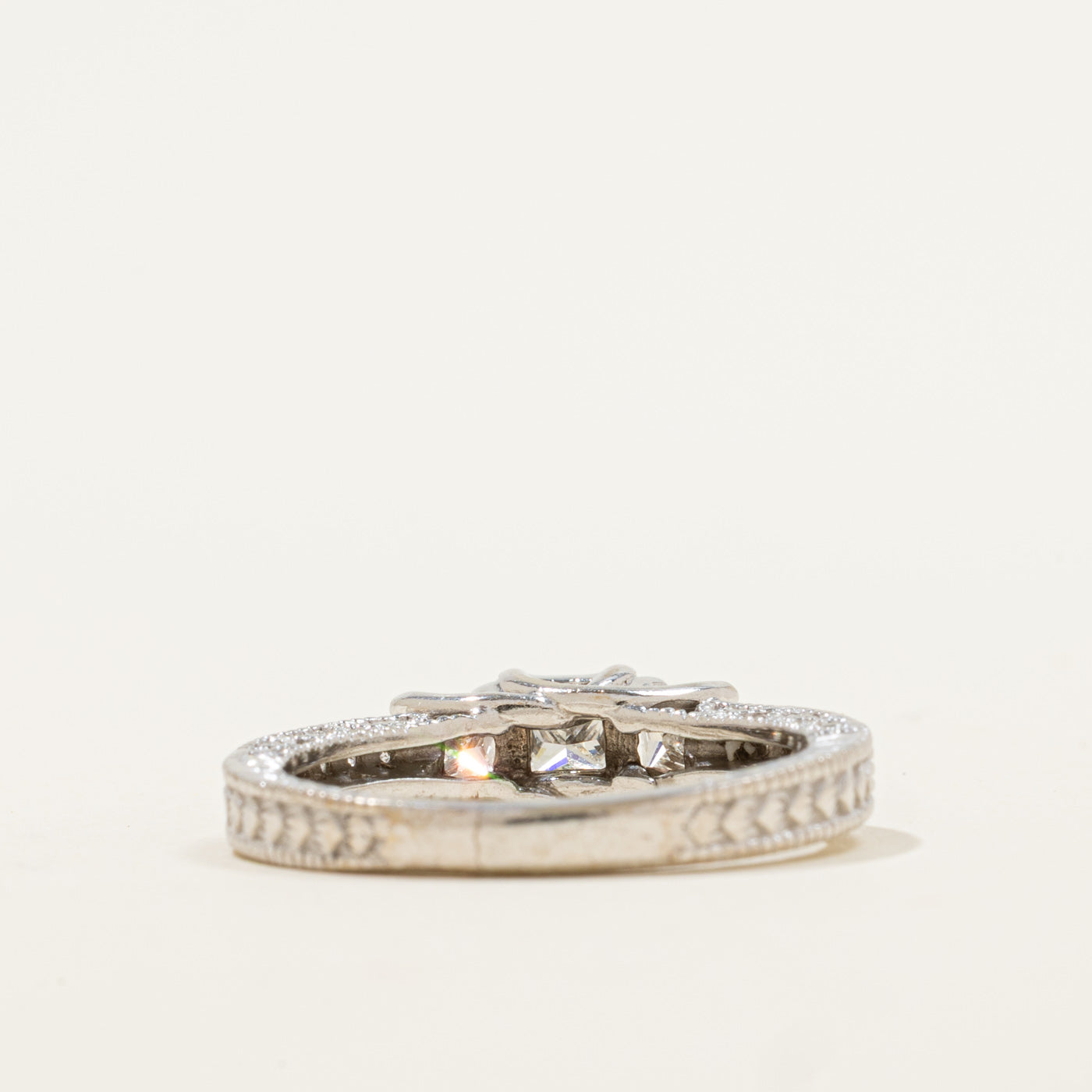 Ornate Diamond Engagement Ring | 0.80ctw | SZ 7.25 |