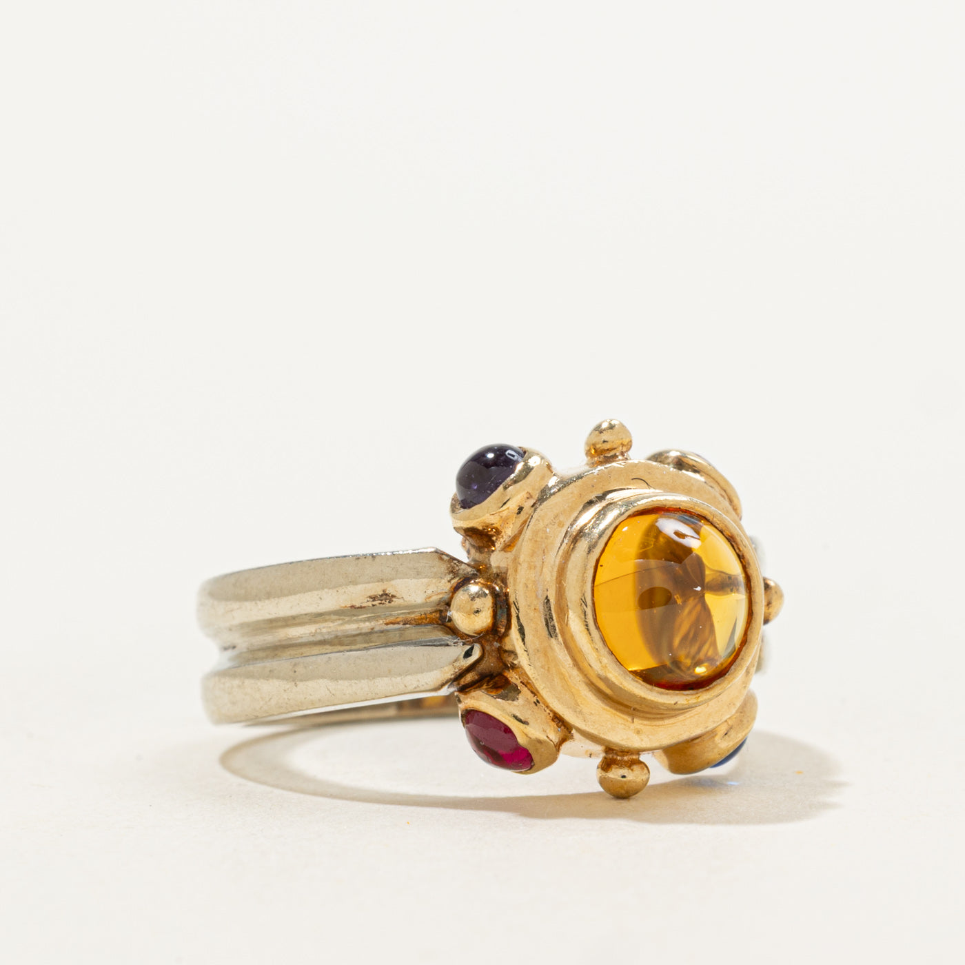 Bague cocktail cabochon multi-pierres | 2,00 ct | Taille 6 |