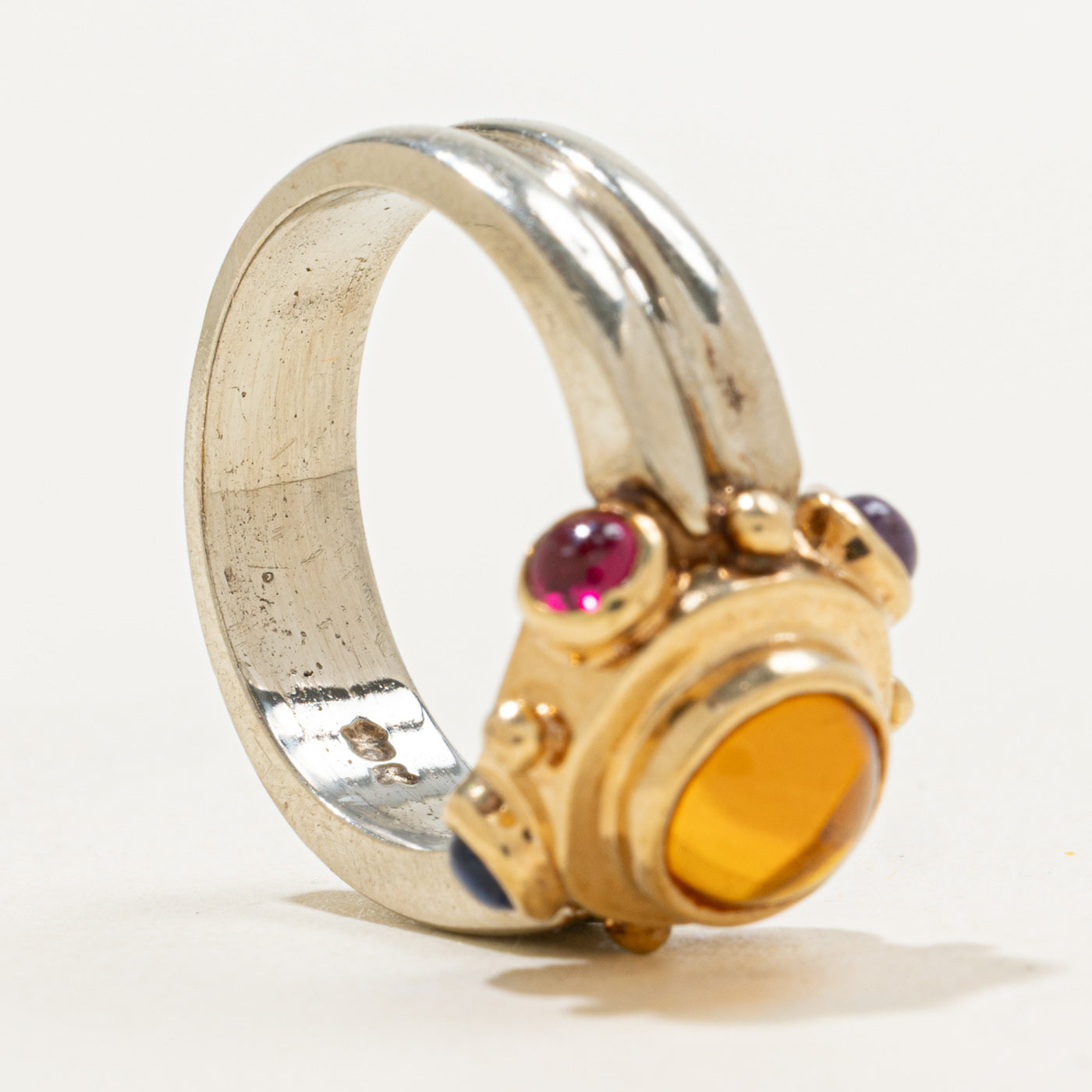 Bague cocktail cabochon multi-pierres | 2,00 ct | Taille 6 |