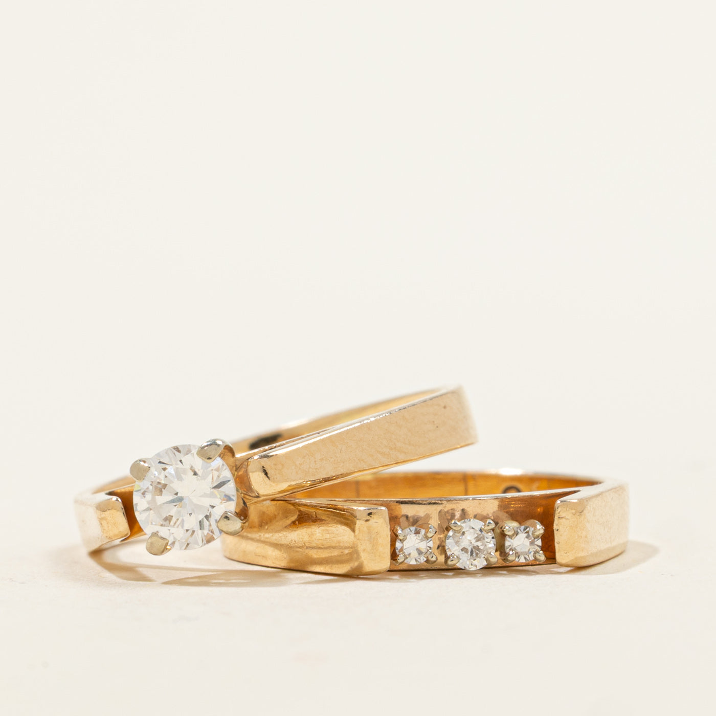 Diamond Wedding Ring Set | 0.45ctw | SZ 5.75 |