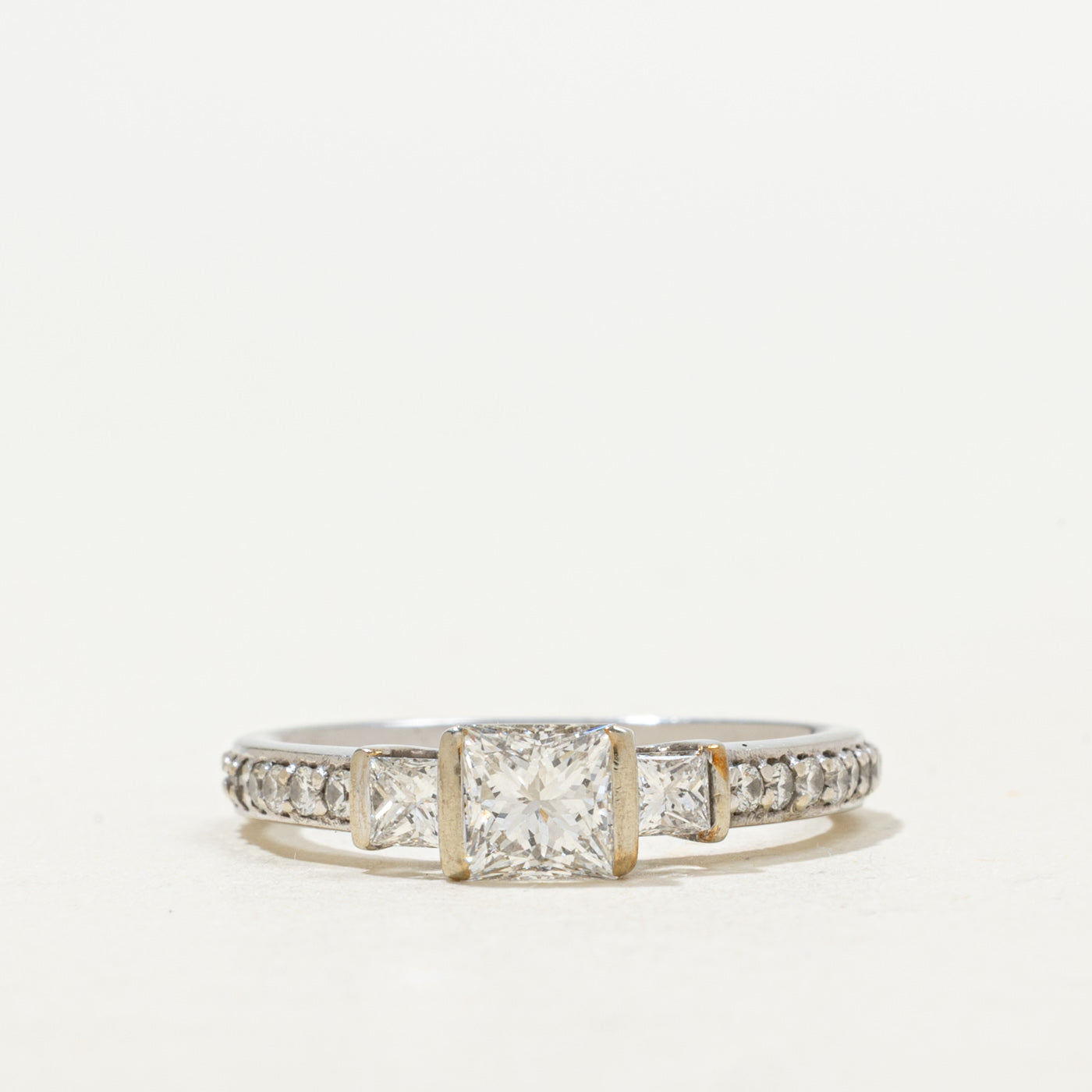 Semi Bezel Princess Diamond Engagement Ring | 0.89 ctw, SZ 6 |