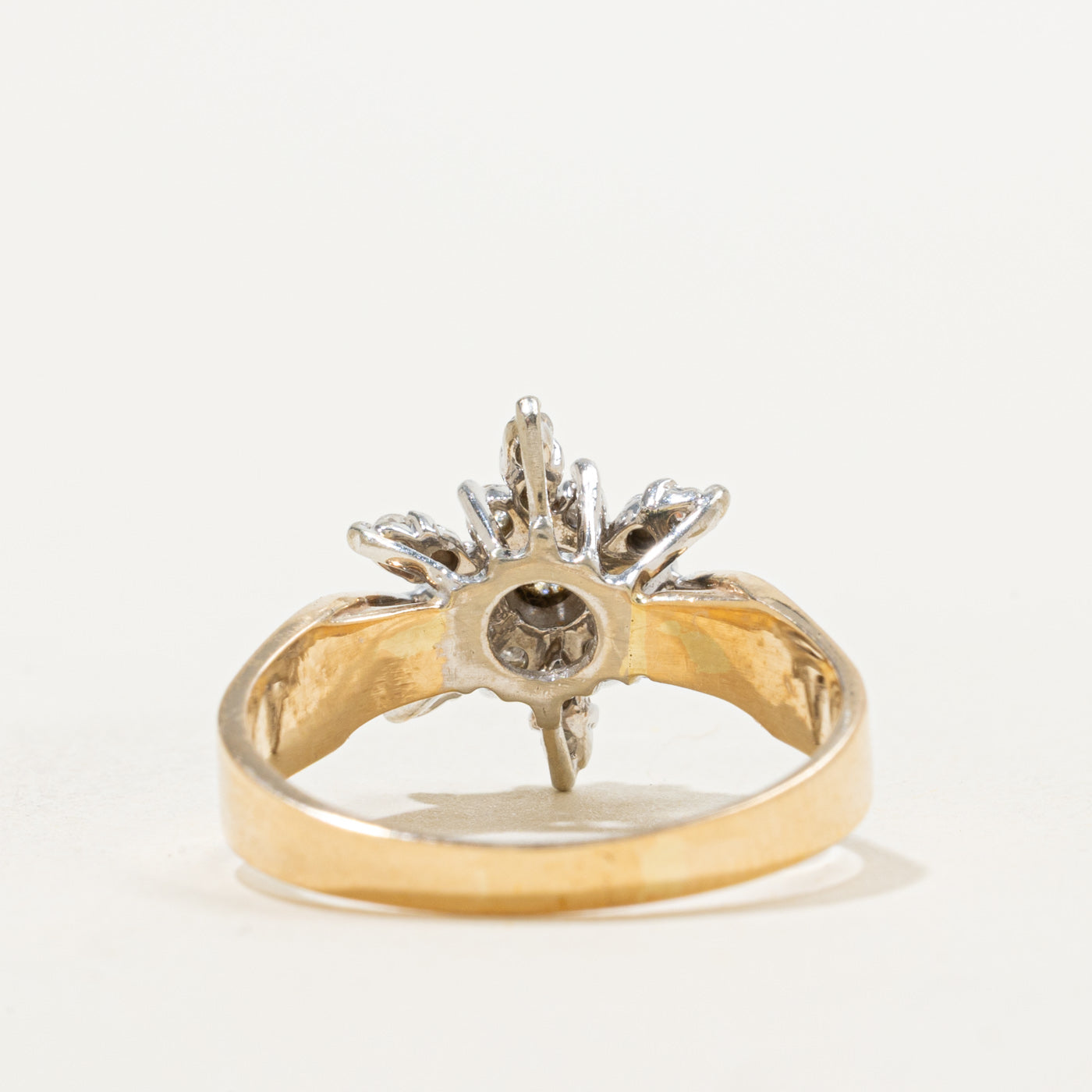 Starburst Diamond Cathedral Ring | 0.27ctw | SZ 5.5 |