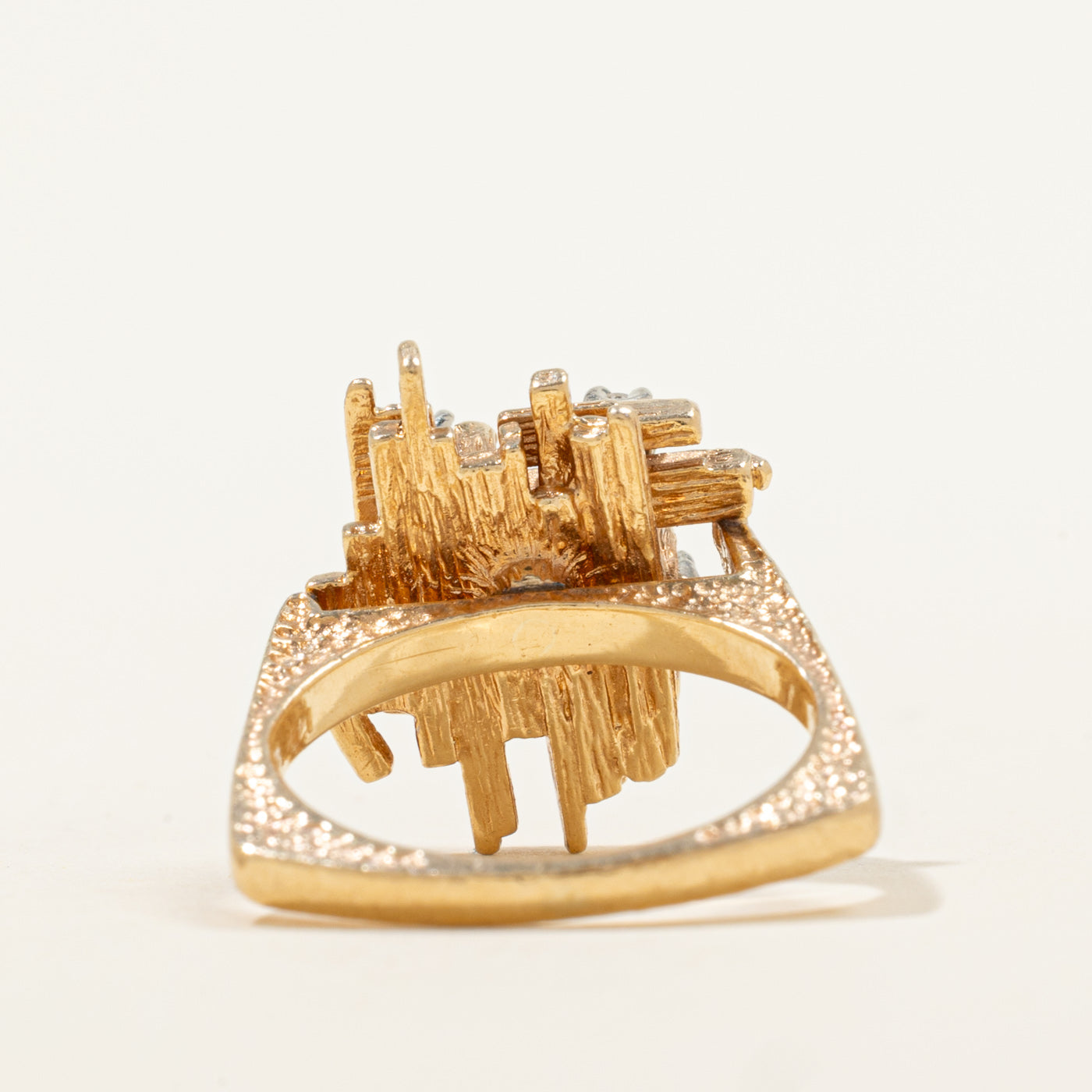 Bague abstraite en diamant | 0,09 ct | Taille 5,25 |