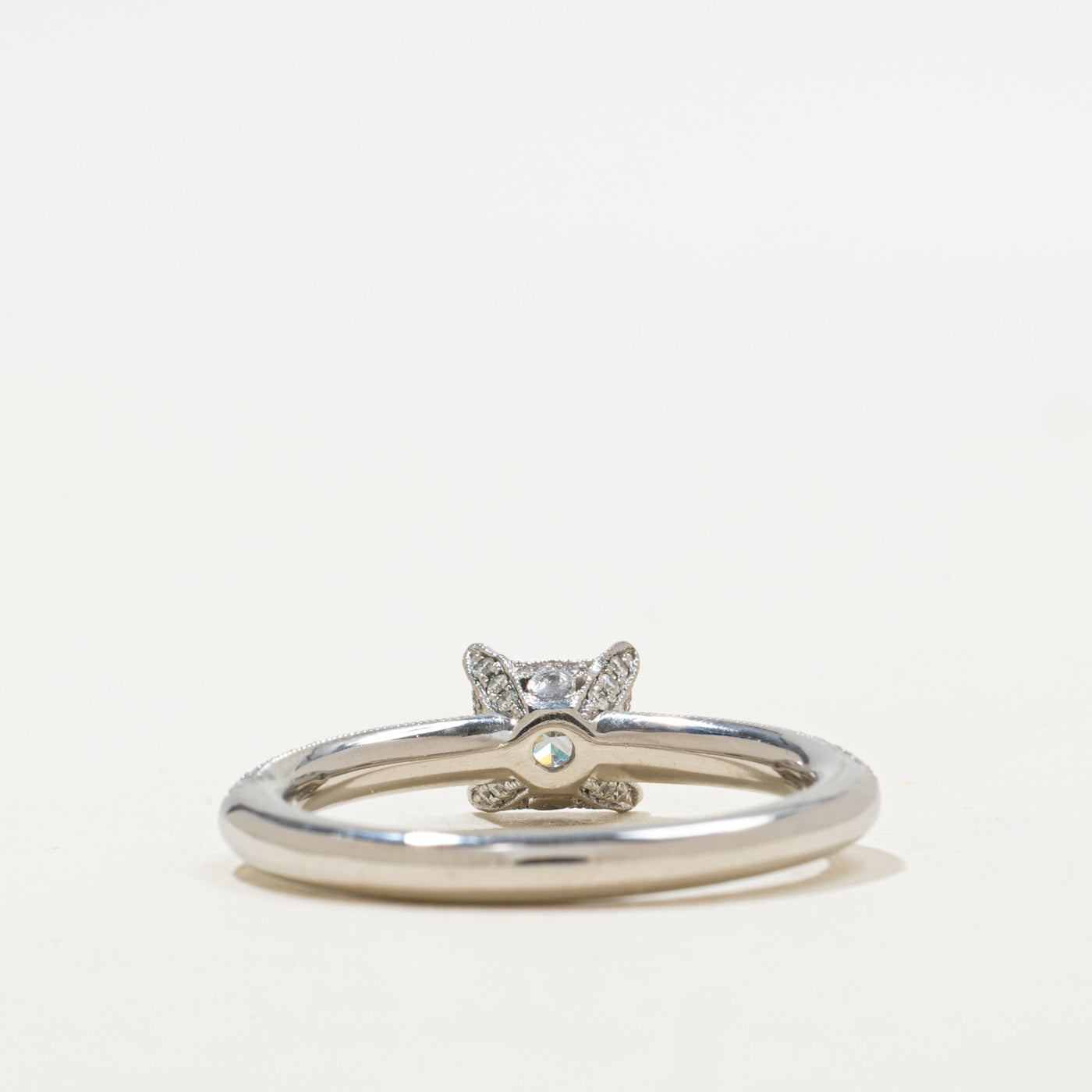 Bague de fiançailles pavée de diamants taille princesse | 1,36 ct | Taille 9,25 |
