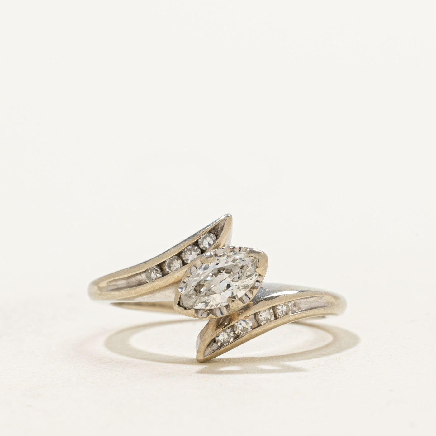 Bypass East West Marquise Diamond Ring | 0.38ctw | SZ 4.25 |