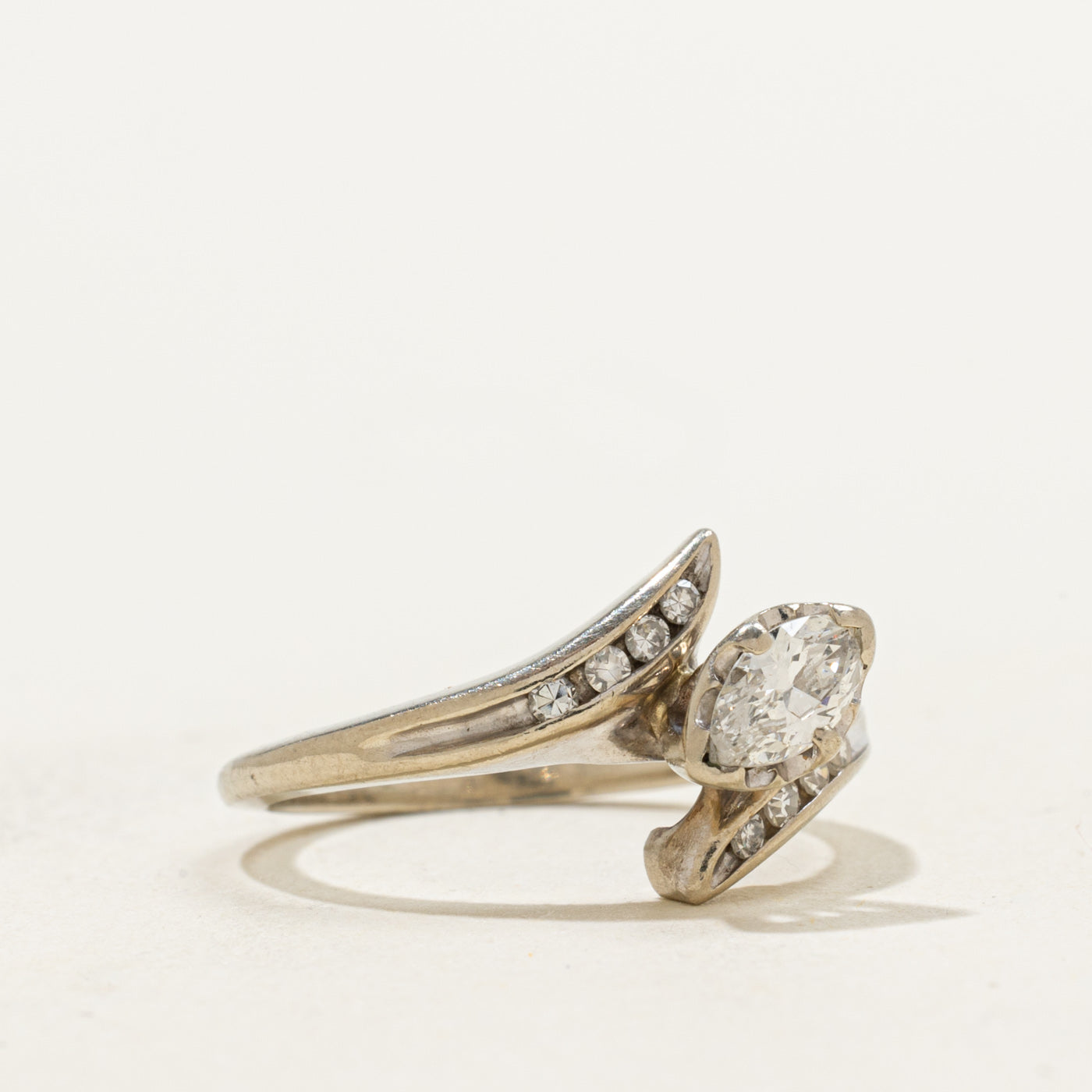 Bypass East West Marquise Diamond Ring | 0.38ctw | SZ 4.25 |