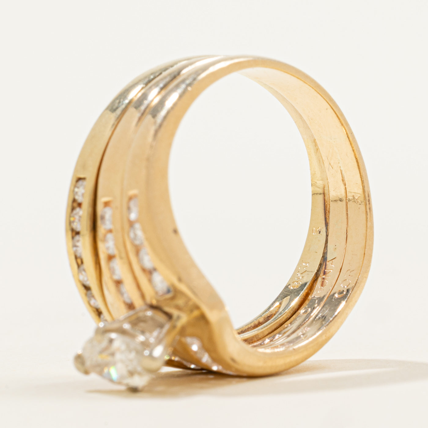 Alliance sertie de diamants | 0,81 ct | Taille 8,25 |