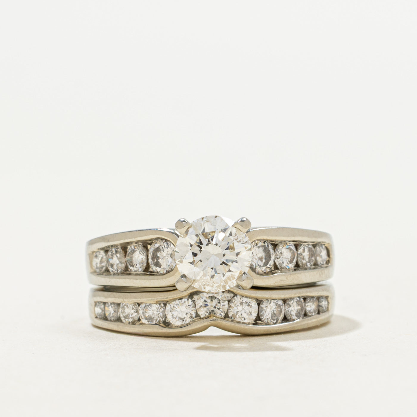 Classic Diamond Wedding Set | 1.54ctw | SZ 5.5 |