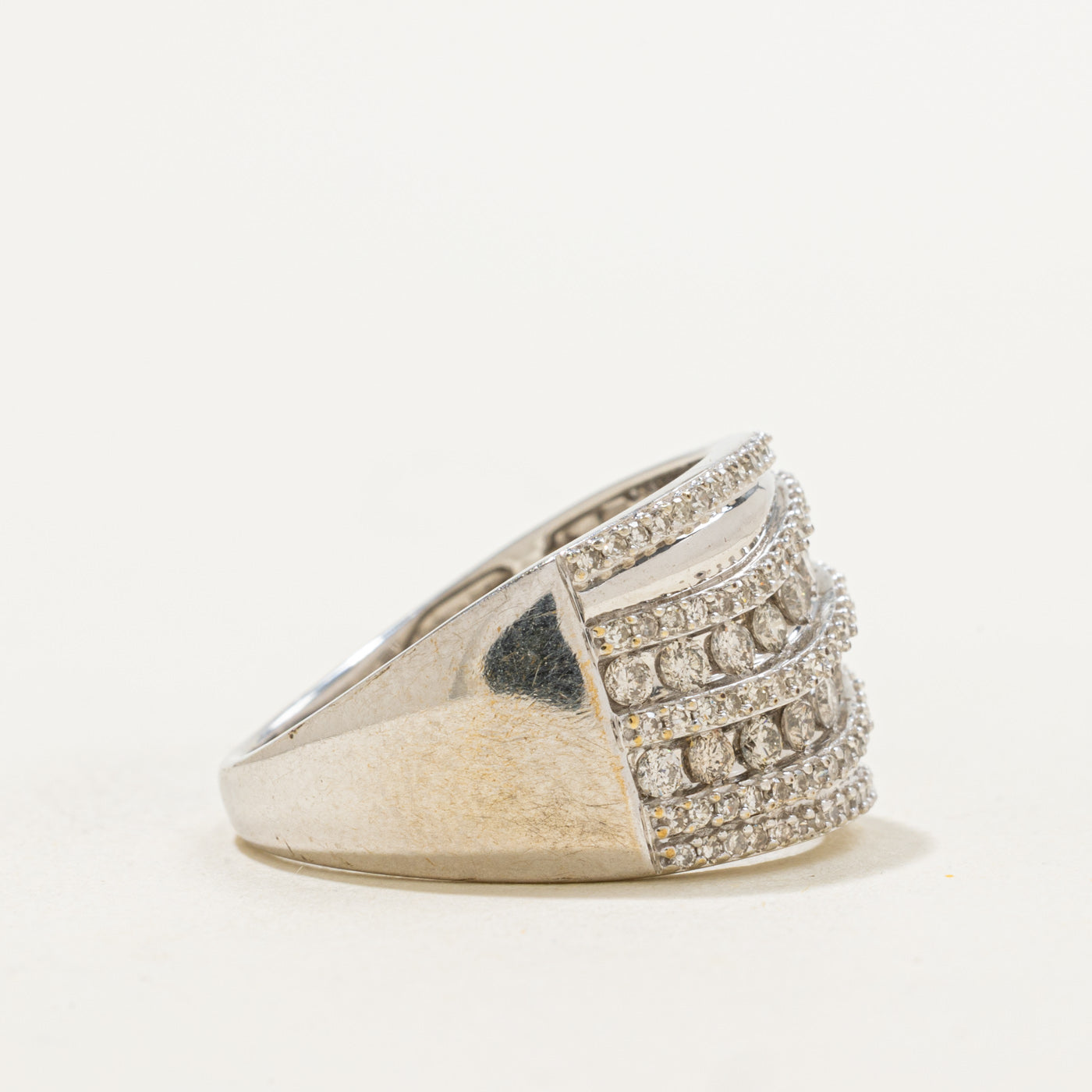 Diamond Swirl Wide Band | 1.00ctw | SZ 7.5 |